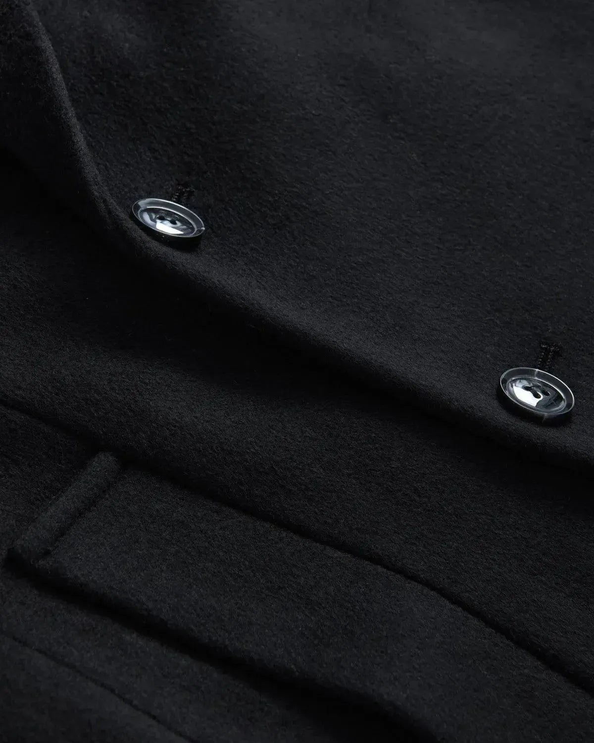 Kilgour Wool Cashmere Peak Lapel Overcoat Black – KIL-006B38 | Studio DOS by Designer Outlet Sales