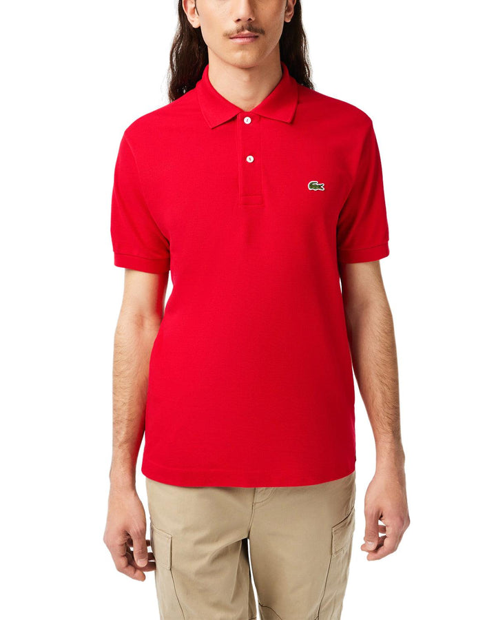 LACOSTE MENS ORIGINAL L.12.12 POLO SHIRT RED-Designer Outlet Sales