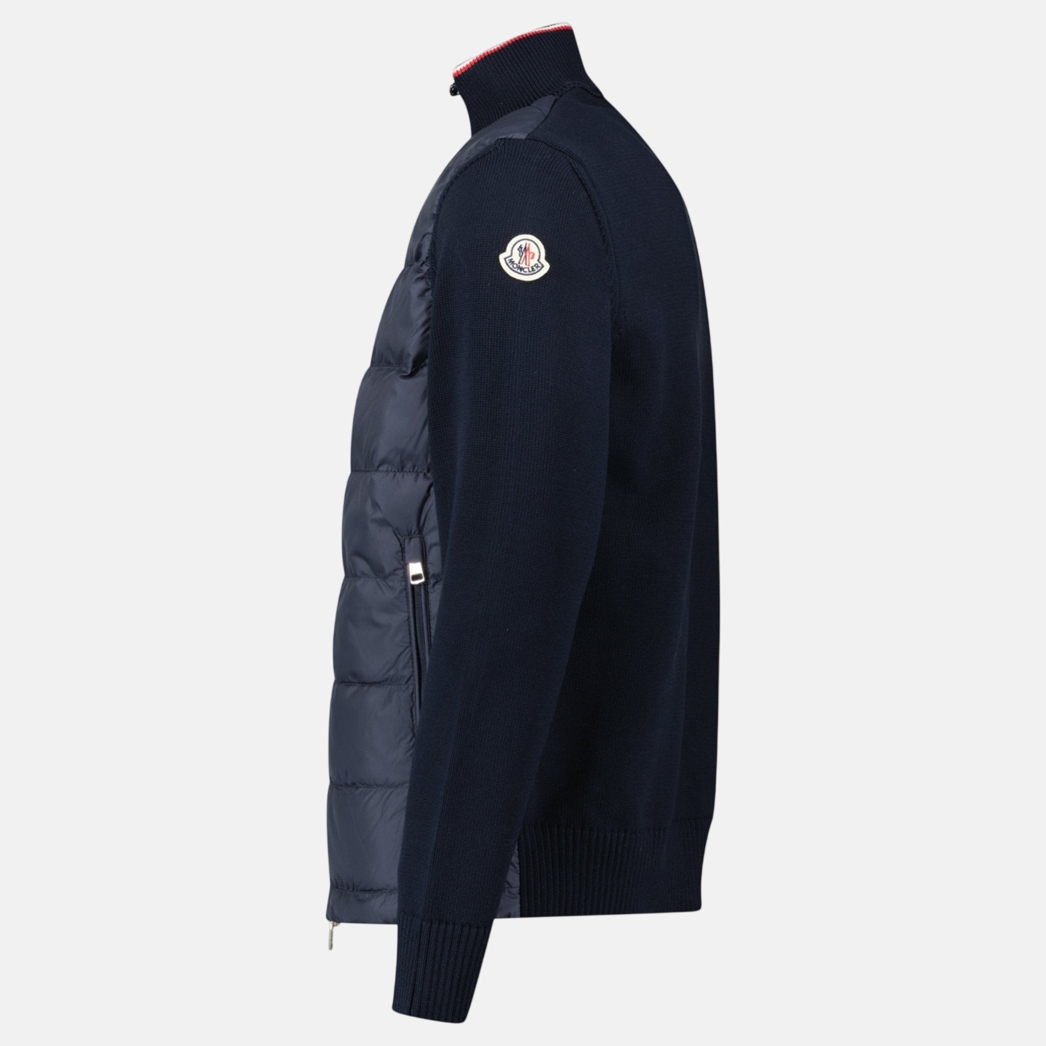 Moncler Down - Panelled Cotton Cardigan Navy – G32 | Studio DOS by Designer Outlet Sales