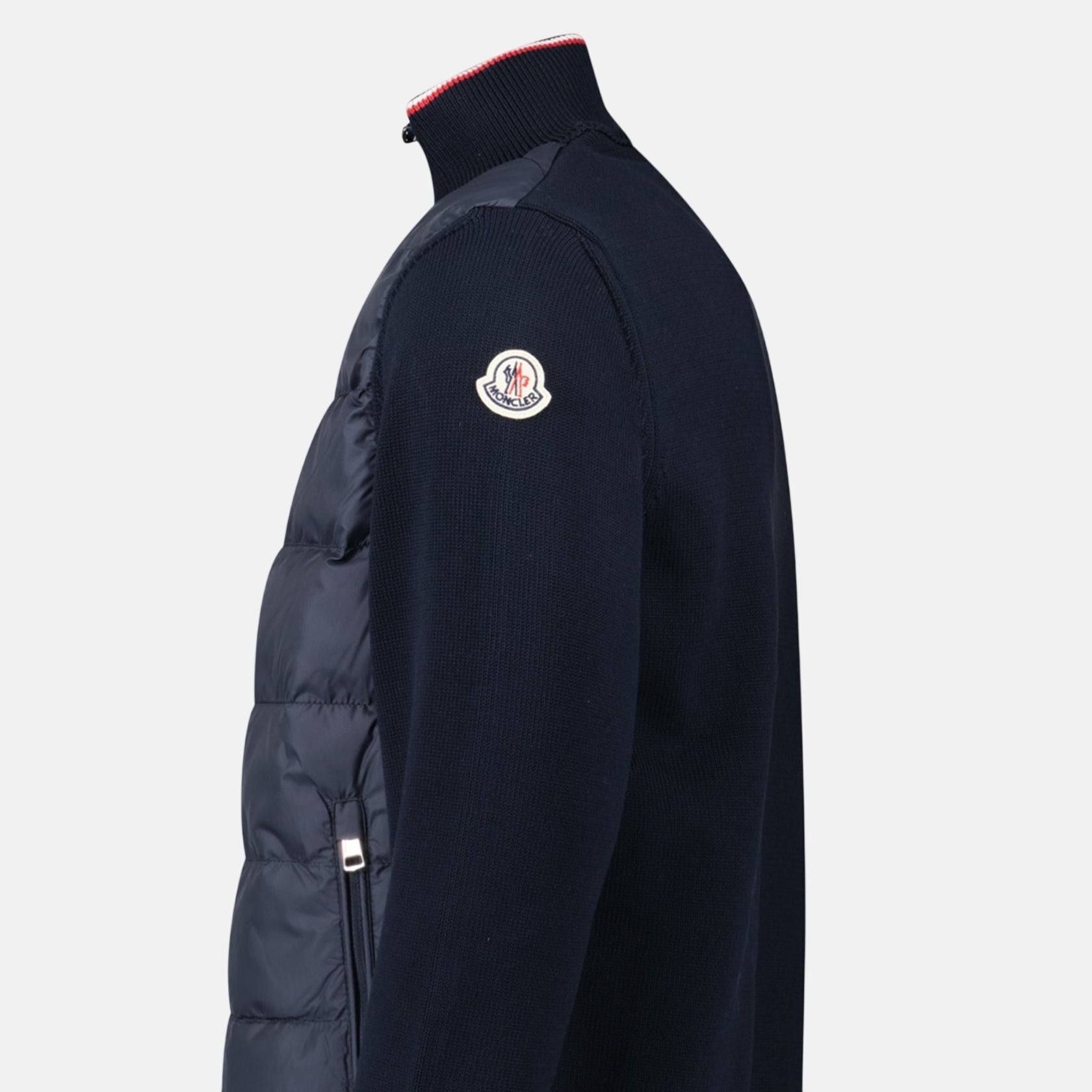 Moncler Down - Panelled Cotton Cardigan Navy – G32 | Studio DOS by Designer Outlet Sales