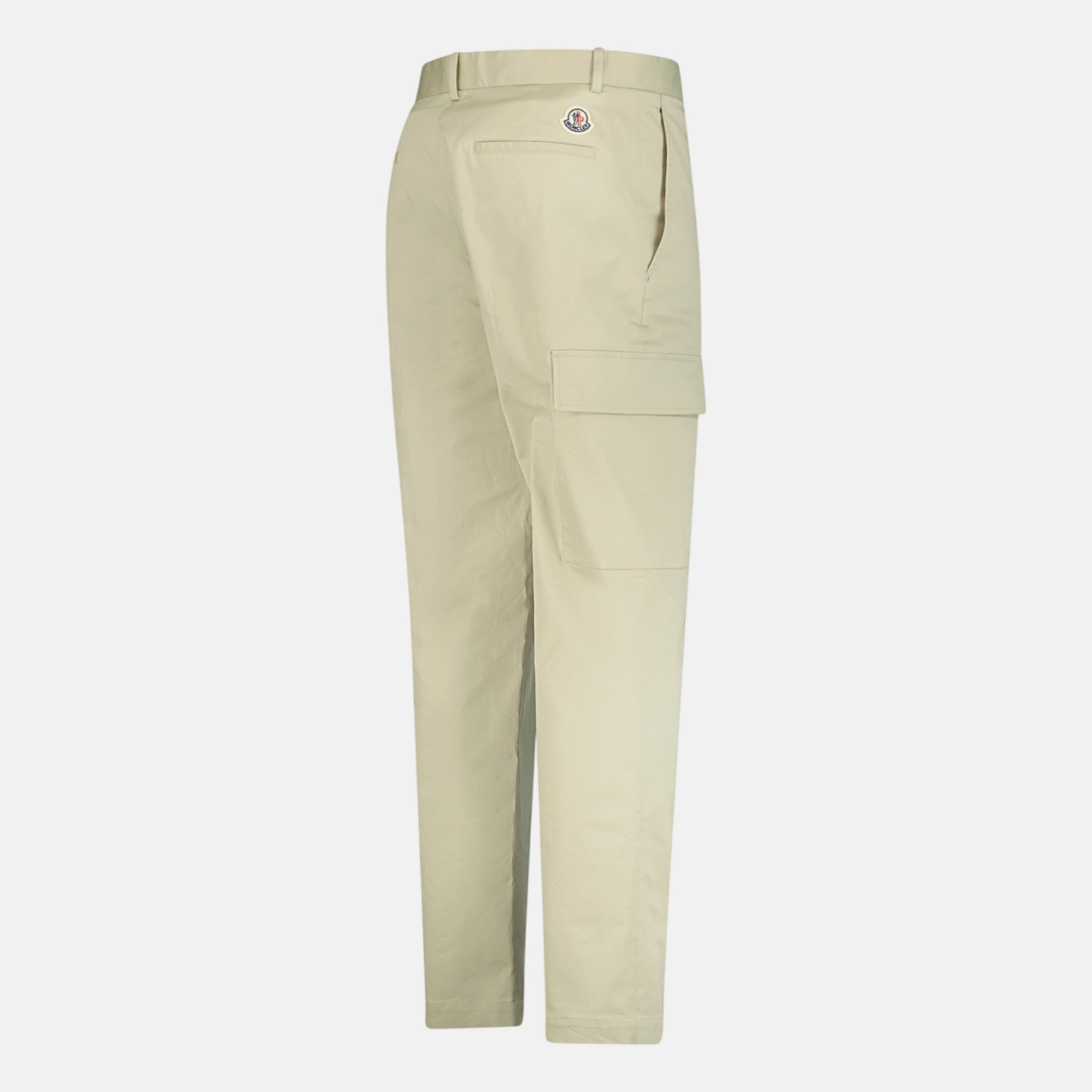 Moncler Logo Cargo Trousers Beige – A67 | Studio DOS by Designer Outlet Sales
