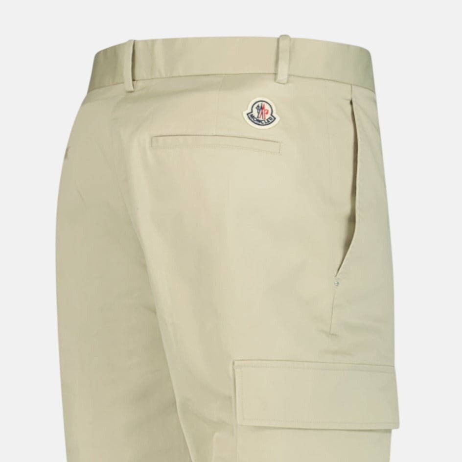 Moncler Logo Cargo Trousers Beige – A67 | Studio DOS by Designer Outlet Sales