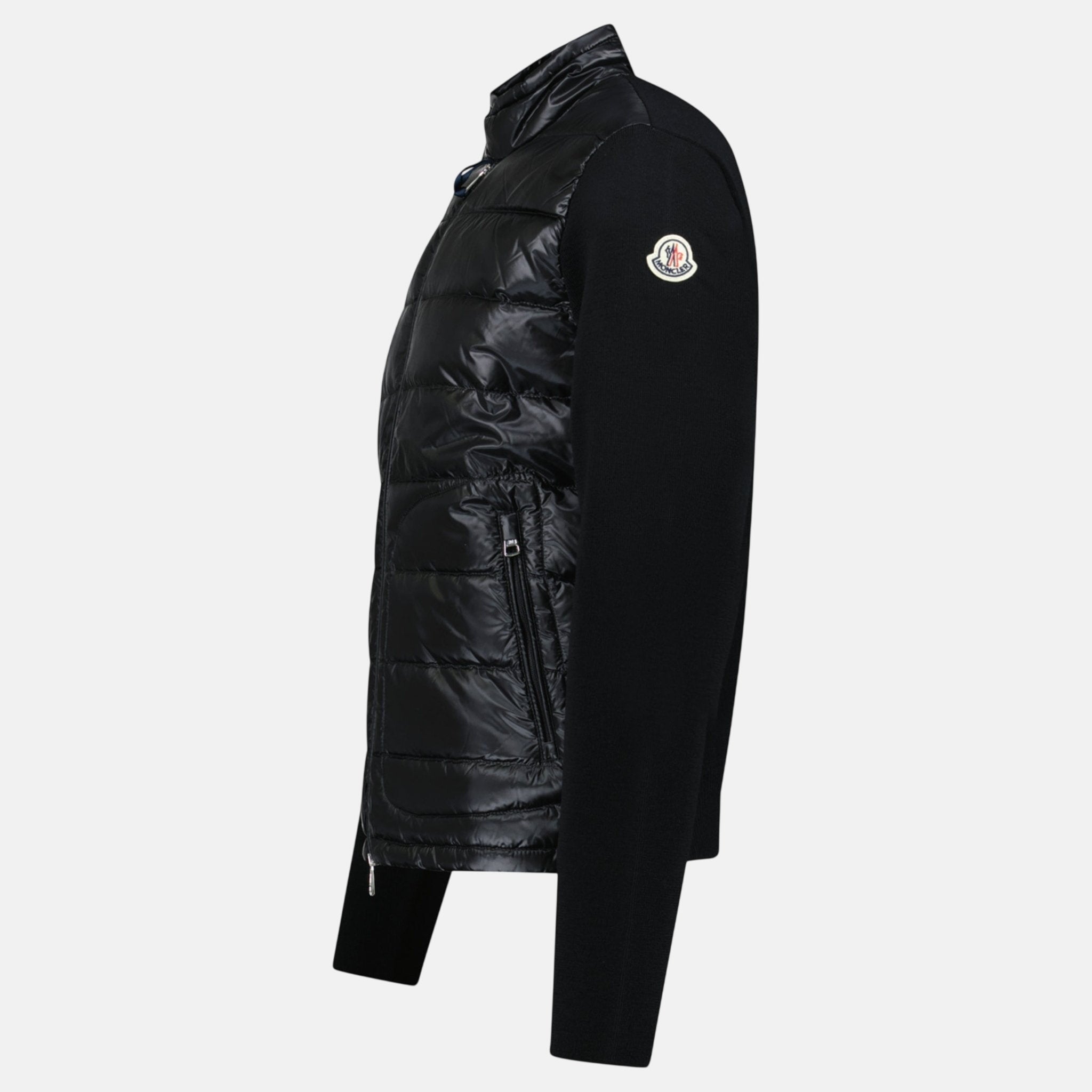 Moncler Padded Wool Zip - Up Cardigan Black – AA22/A63 | Studio DOS by Designer Outlet Sales
