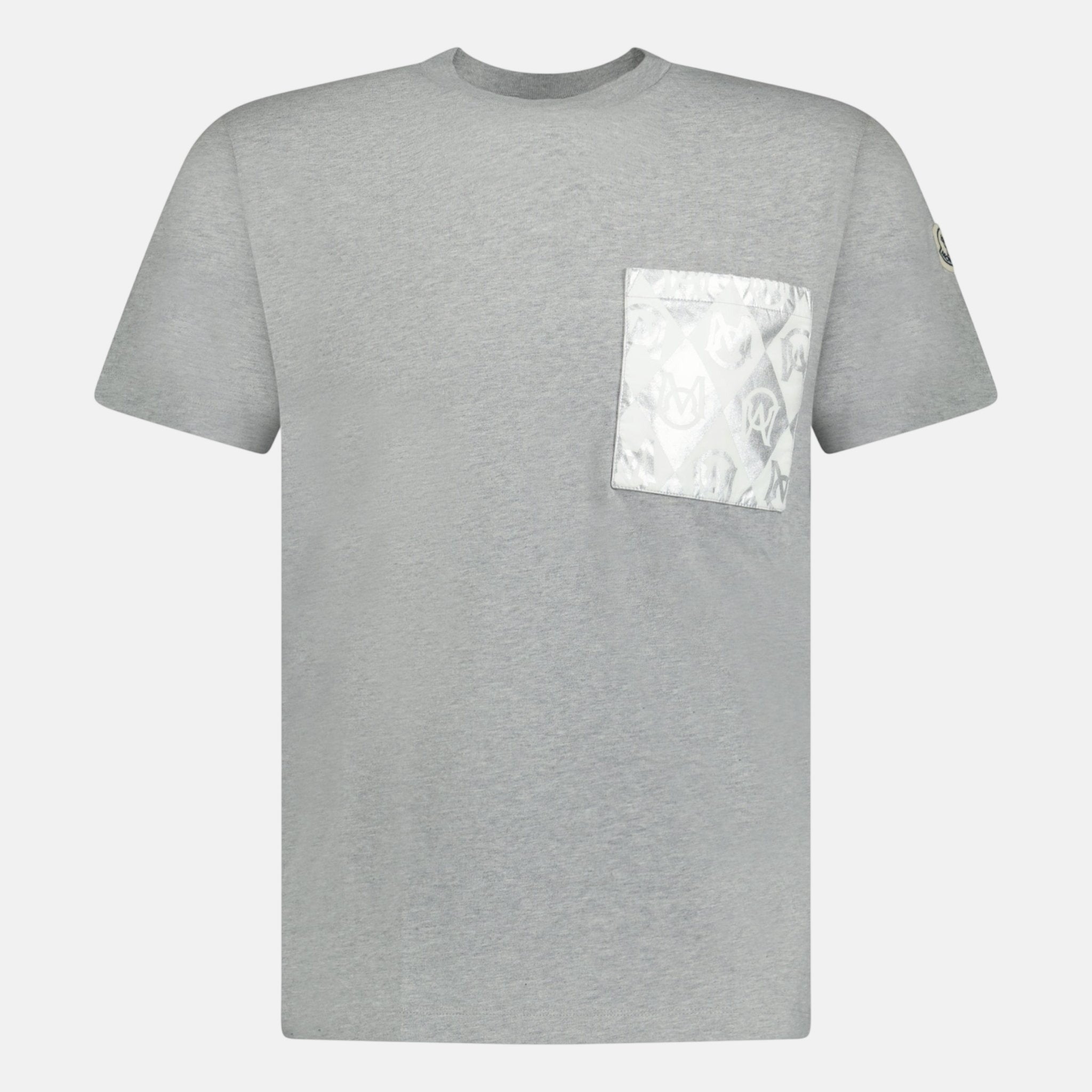 Moncler Patch Pocket Logo T-Shirt Grey – A55 | Studio DOS by Designer Outlet Sales
