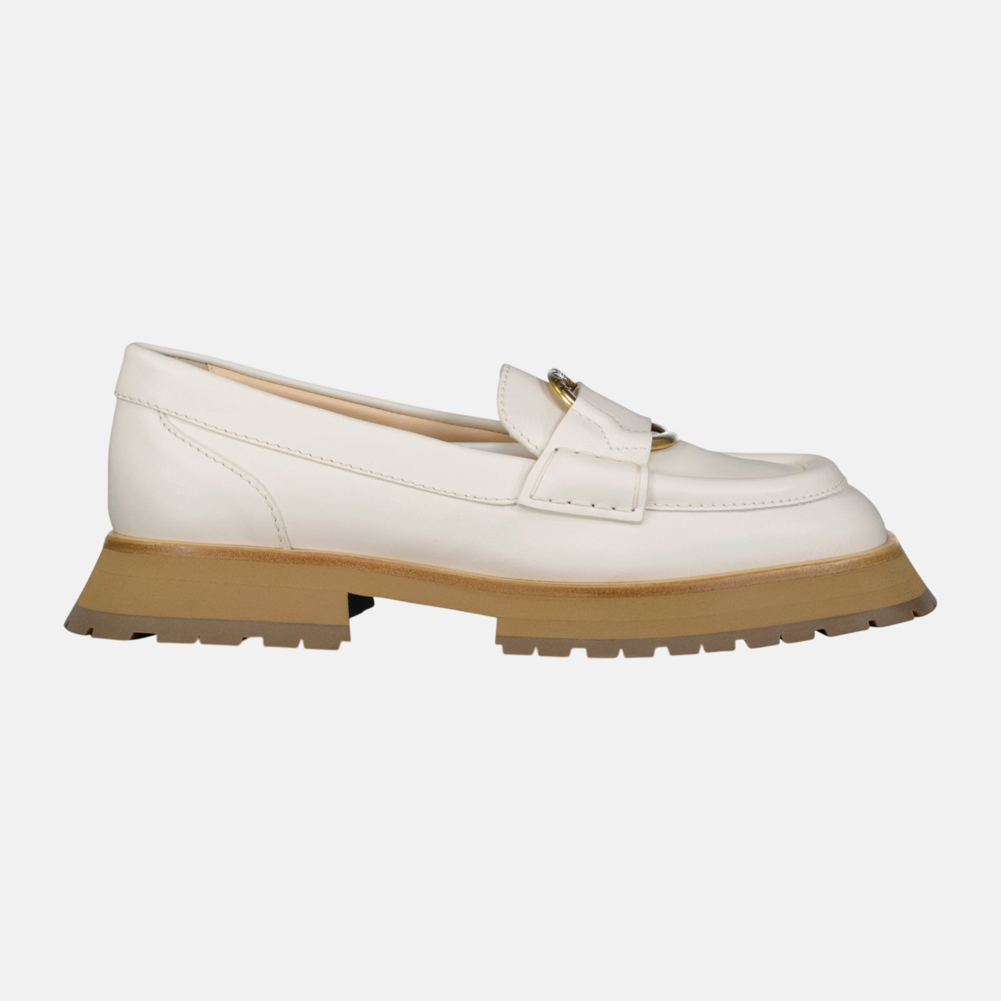 Moncler Womens Bell Loafers White – D11 | Studio DOS by Designer Outlet Sales
