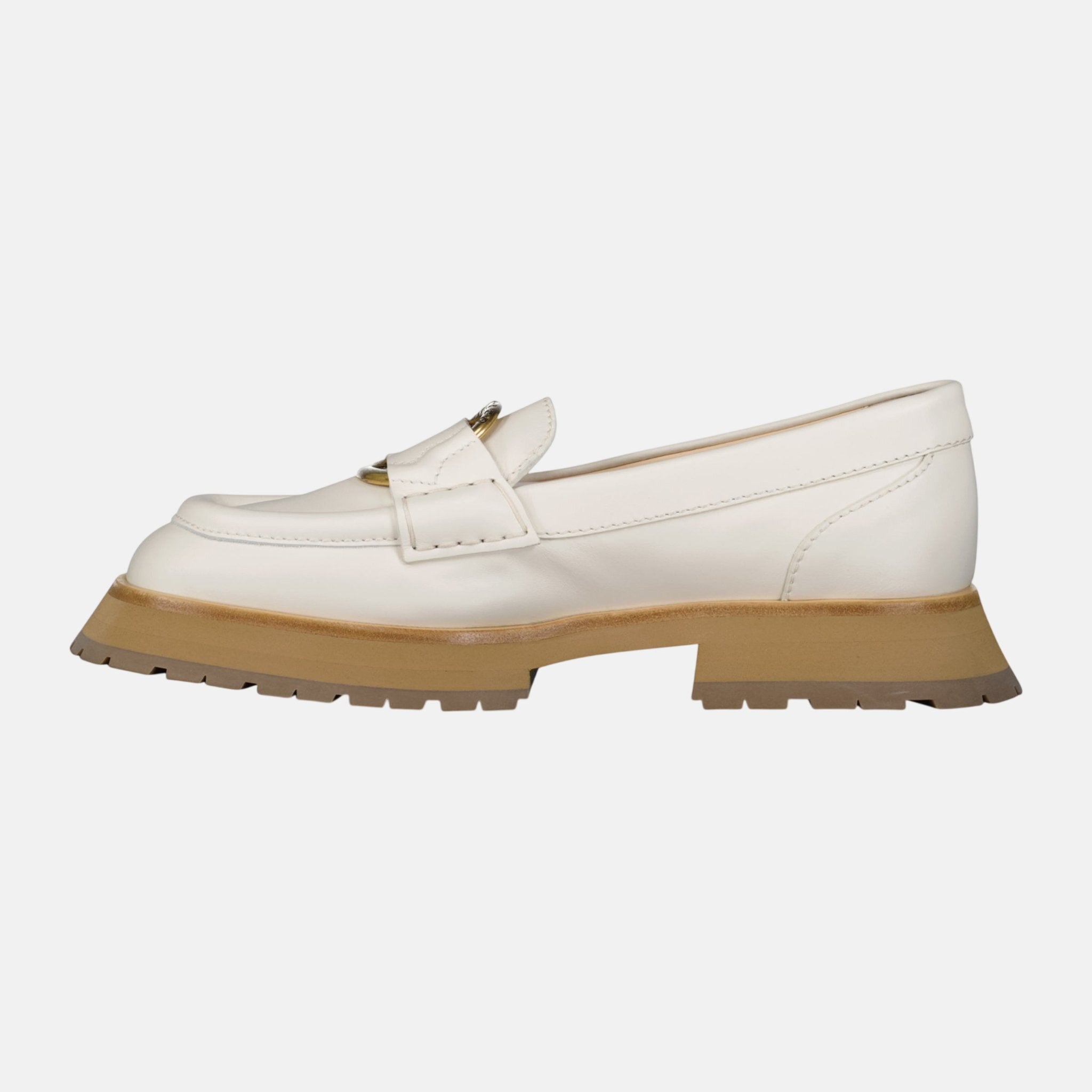 Moncler Womens Bell Loafers White – D11 | Studio DOS by Designer Outlet Sales