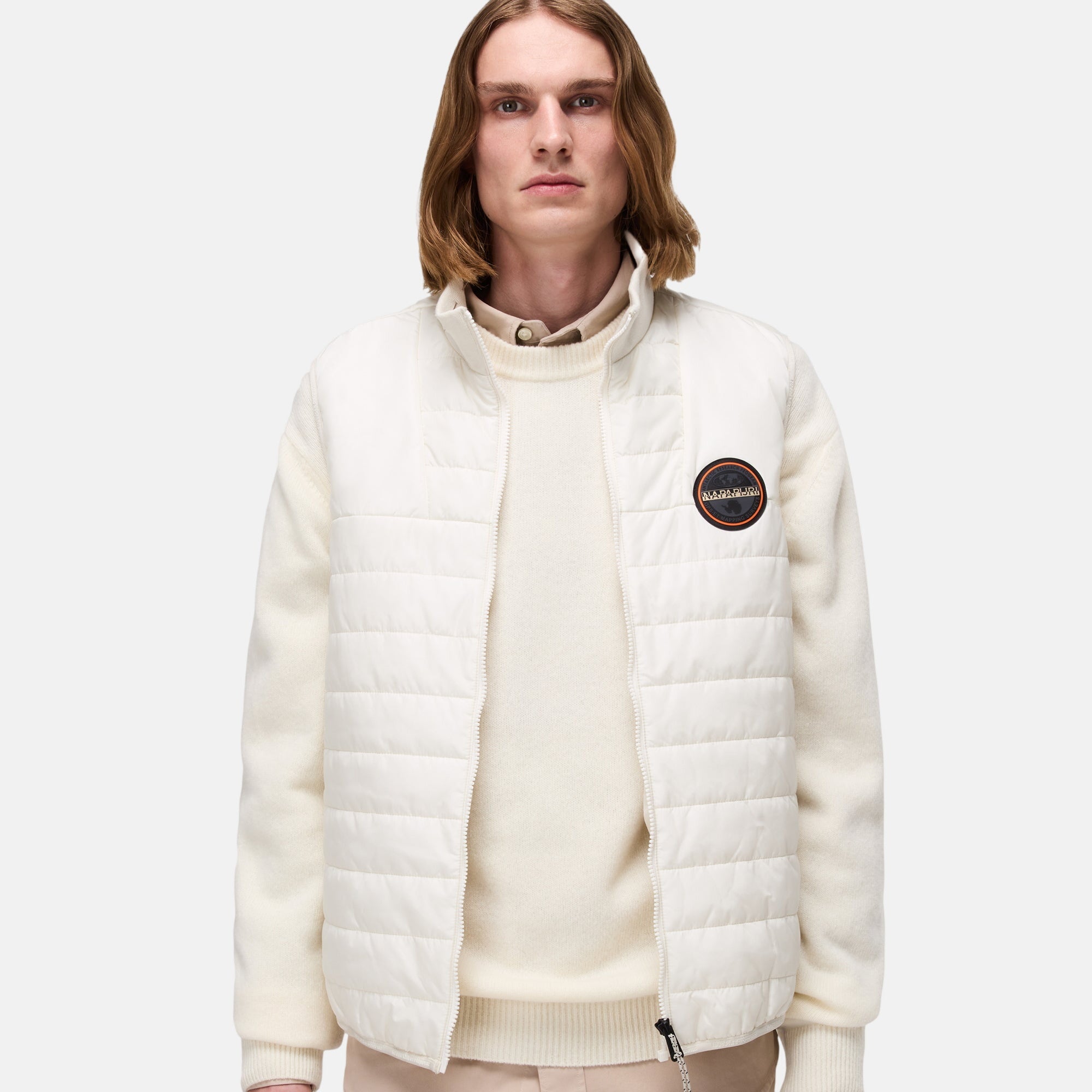 Napapijri Mens Tosa Vest Gilet Off White Beige – SPR574-M | Studio DOS by Designer Outlet Sales