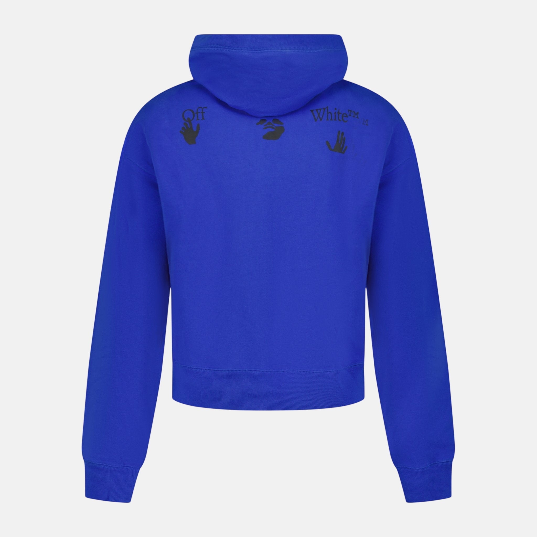 Off - White '90'S Hand Over' Logo Hoodie Blue – E7 | Studio DOS by Designer Outlet Sales