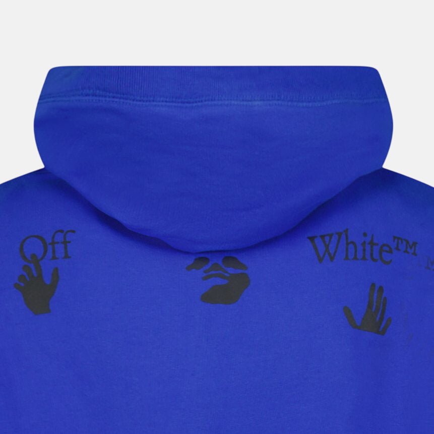 Off - White '90'S Hand Over' Logo Hoodie Blue – E7 | Studio DOS by Designer Outlet Sales