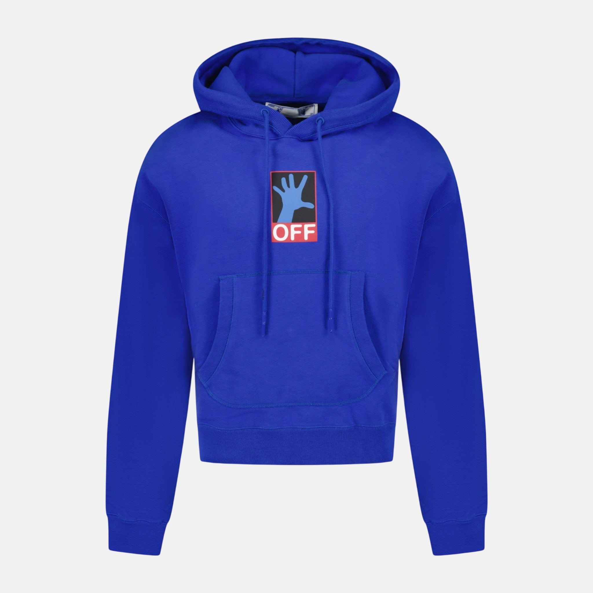 Off - White '90'S Hand Over' Logo Hoodie Blue – E7 | Studio DOS by Designer Outlet Sales