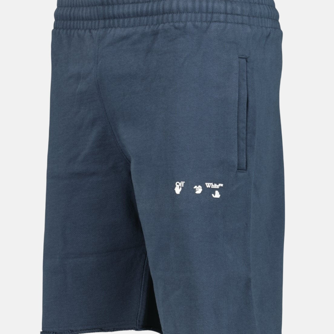 Off - White Cotton Sweat Shorts Navy – C52 | Studio DOS by Designer Outlet Sales