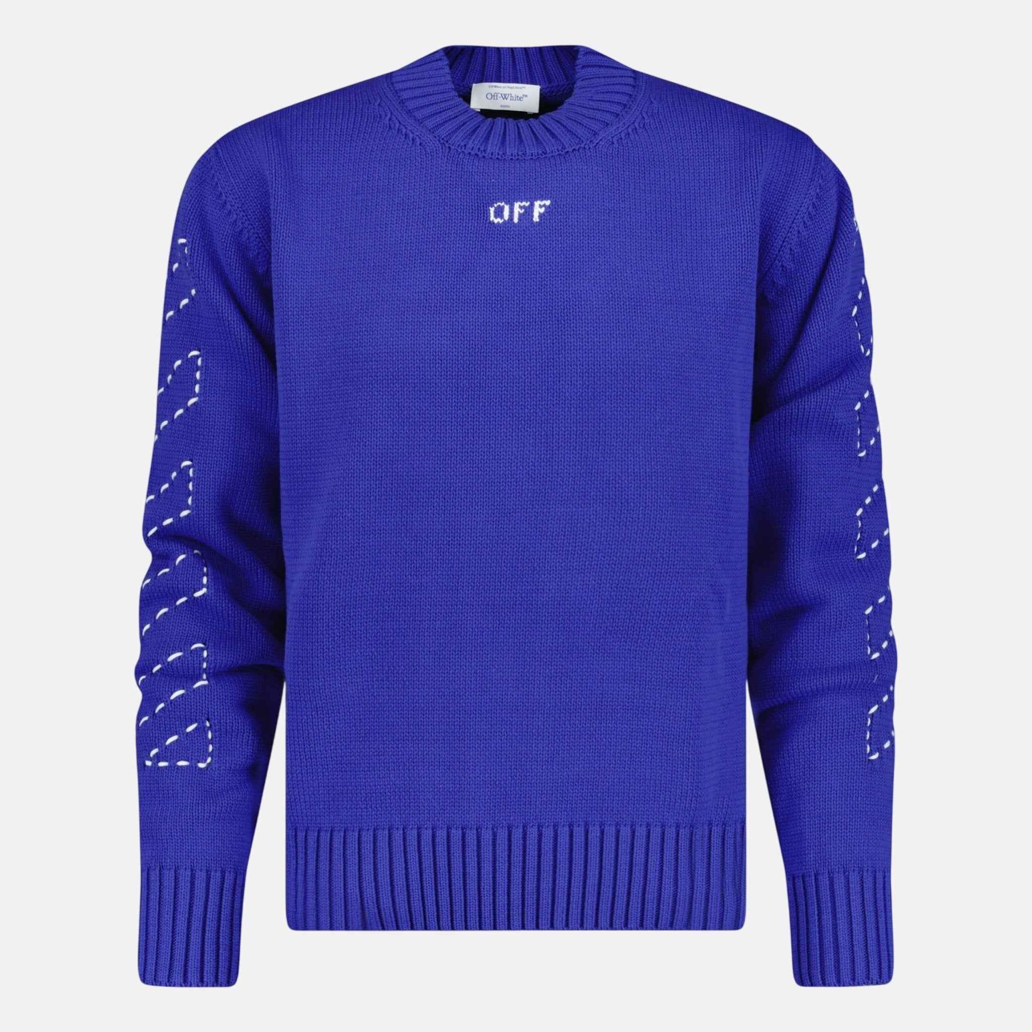 Off - White Knitted Jumper Blue – E11 | Studio DOS by Designer Outlet Sales
