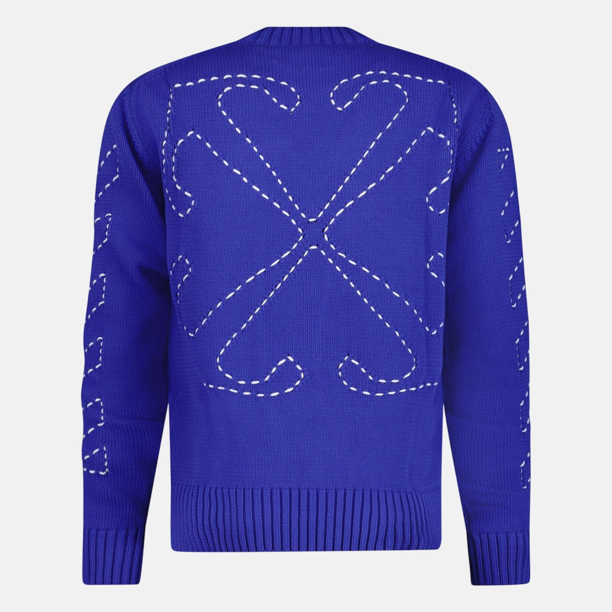 Off - White Knitted Jumper Blue – E11 | Studio DOS by Designer Outlet Sales