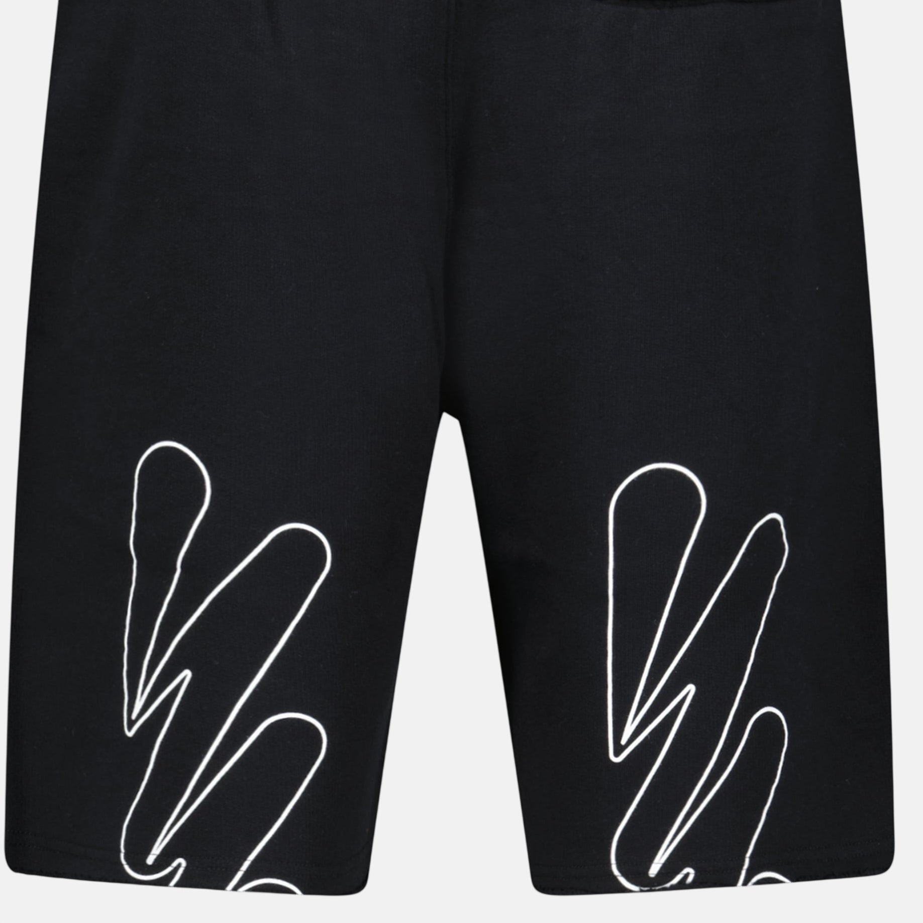 Off - White Wave Cotton Sweat Shorts Black – B12 | Studio DOS by Designer Outlet Sales