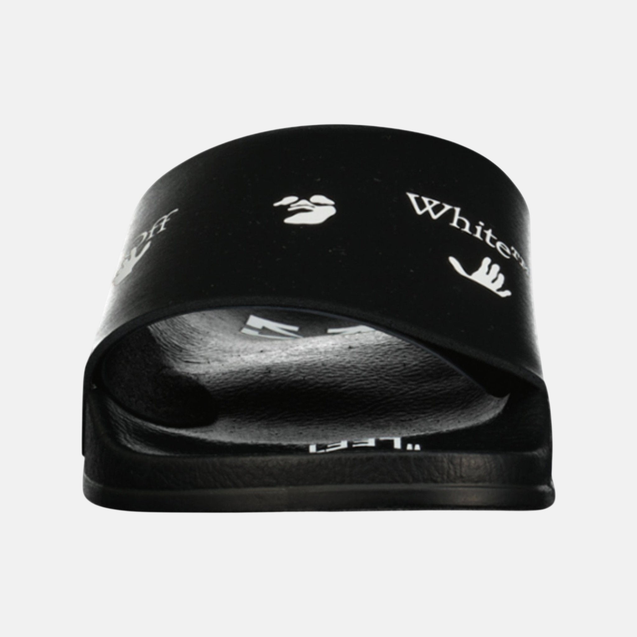 Off - White Womens White Drowning Man Sliders Black – G5 | Studio DOS by Designer Outlet Sales