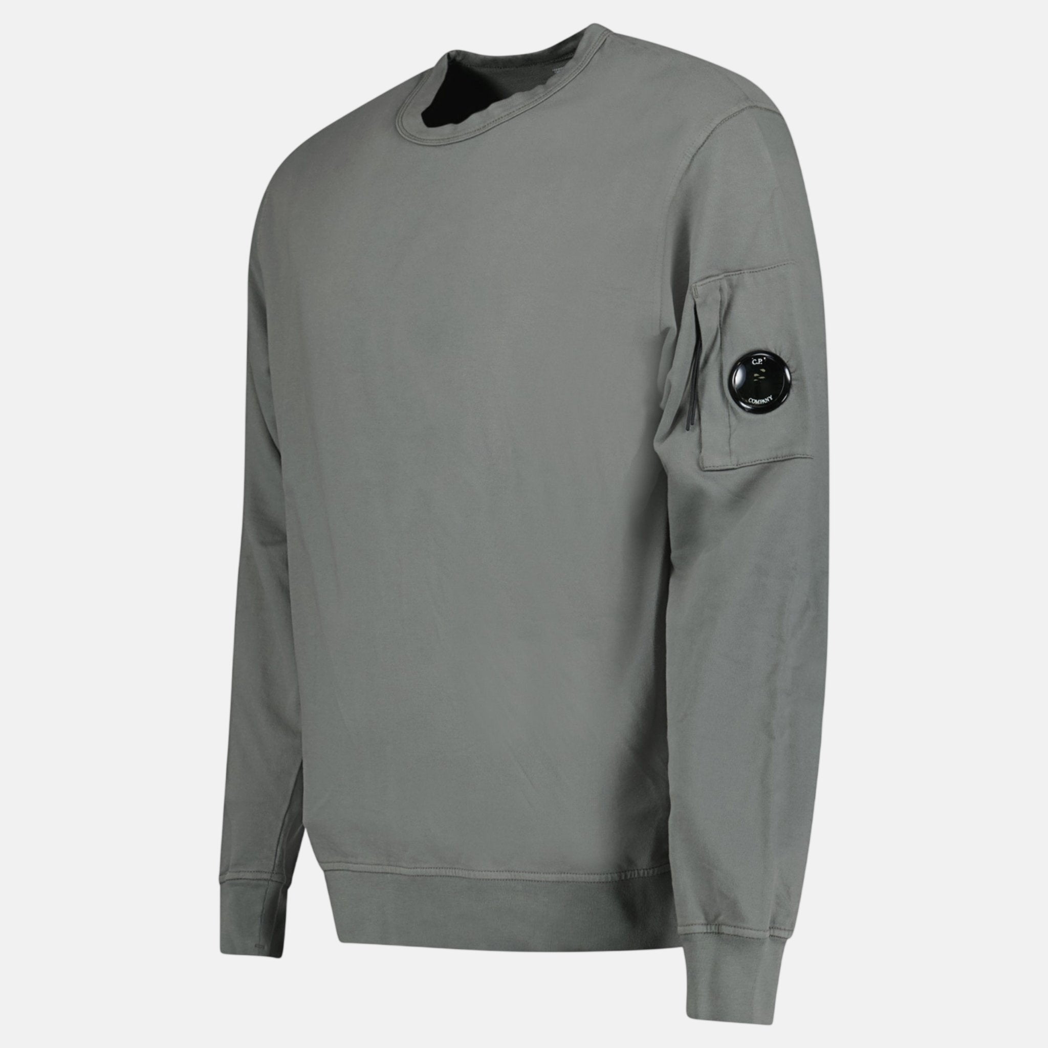 CP Company Light Fleece Crewneck Lens Sweatshirt Gunmetal