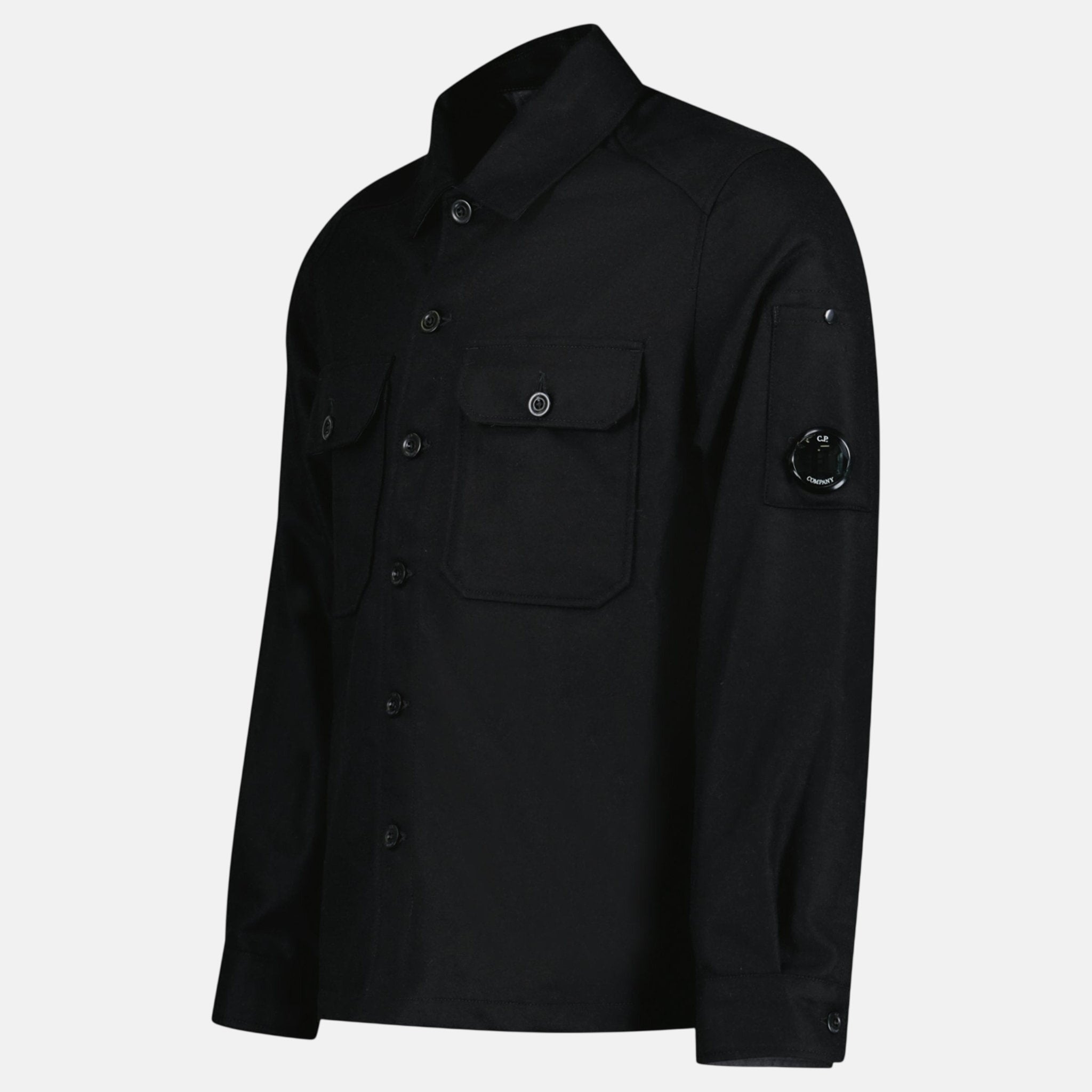 CP Company Felt Lens Overshirt Black