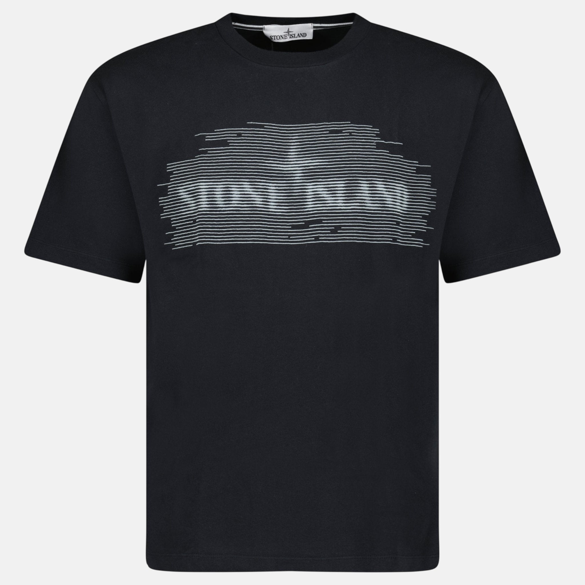 Stone Island 24/2 Optical One Print T-Shirt Black