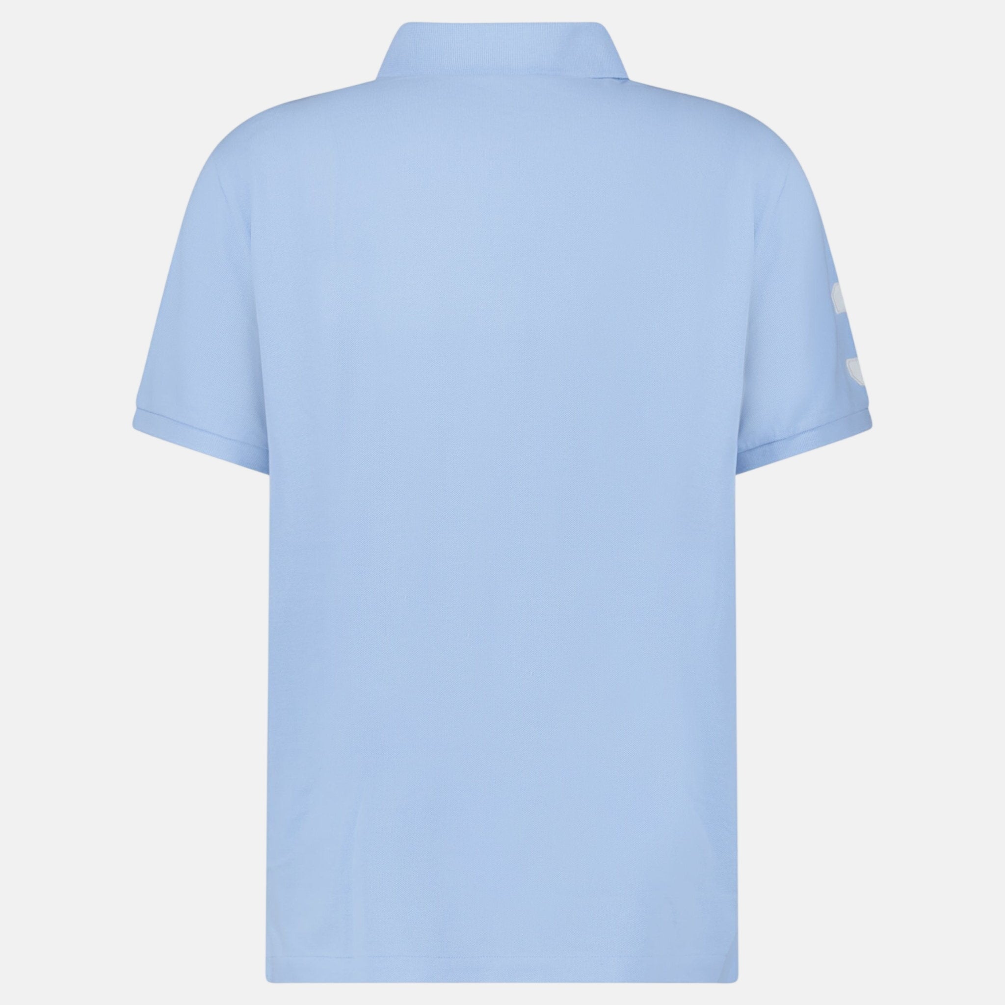 Ralph Lauren Big Pony Mesh Custom Slim Fit Polo Shirt Light Blue – A72 | Studio DOS by Designer Outlet Sales