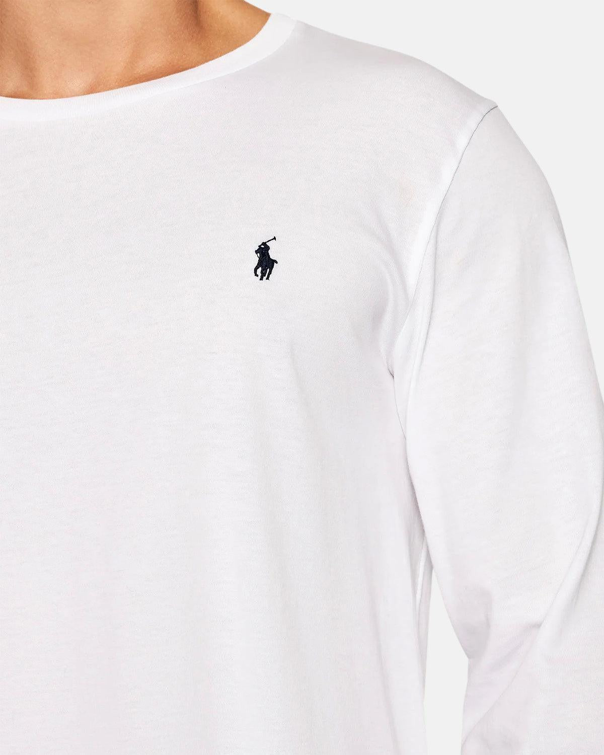 RALPH LAUREN COTTON JERSEY LONG SLEEVE T - SHIRT WHITE – RALPH-LAUREN-714844759-004-S | Studio DOS by Designer Outlet Sales