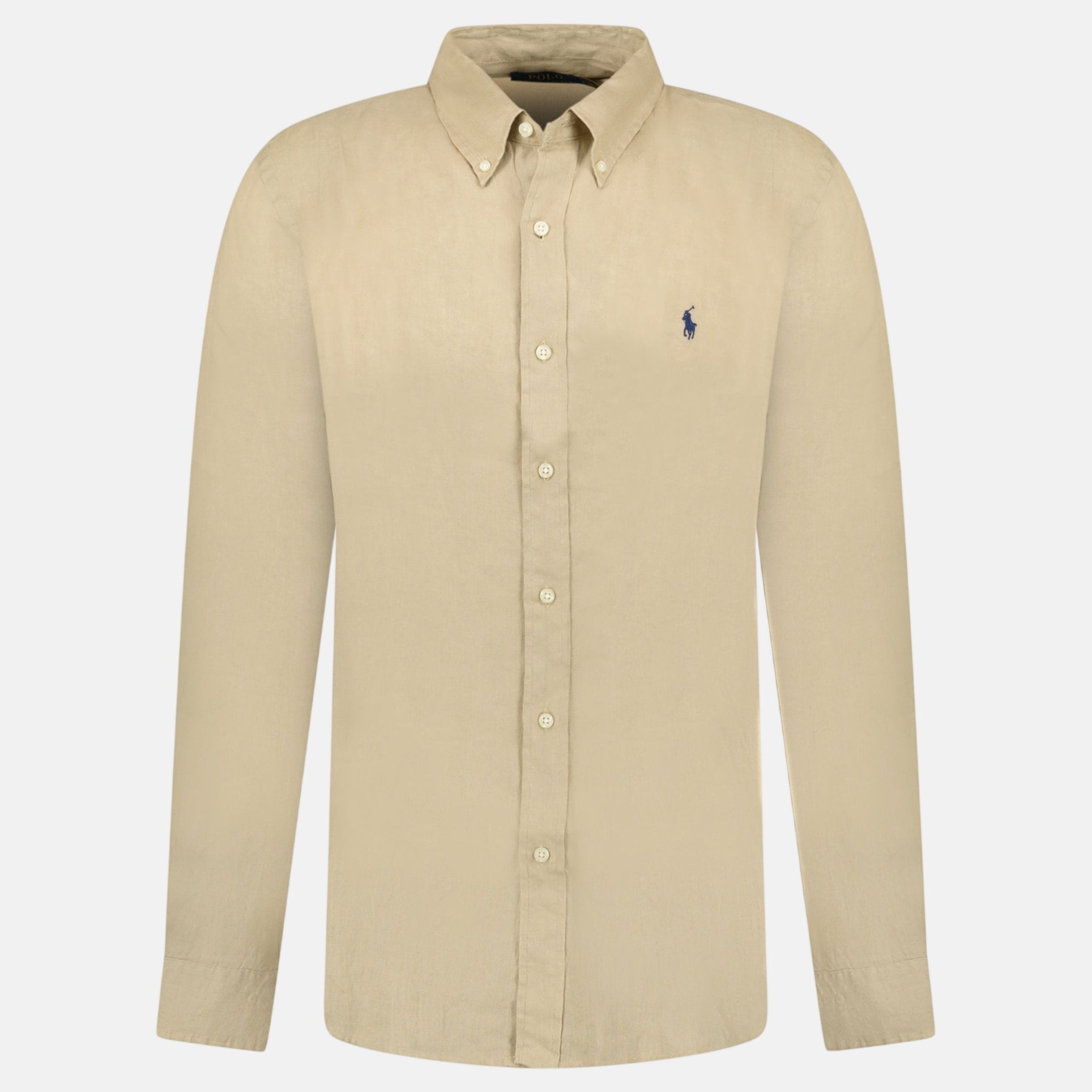Ralph Lauren Custom Fit Long Sleeve Stretch Sport Shirt Costal Beige – SH1 | Studio DOS by Designer Outlet Sales