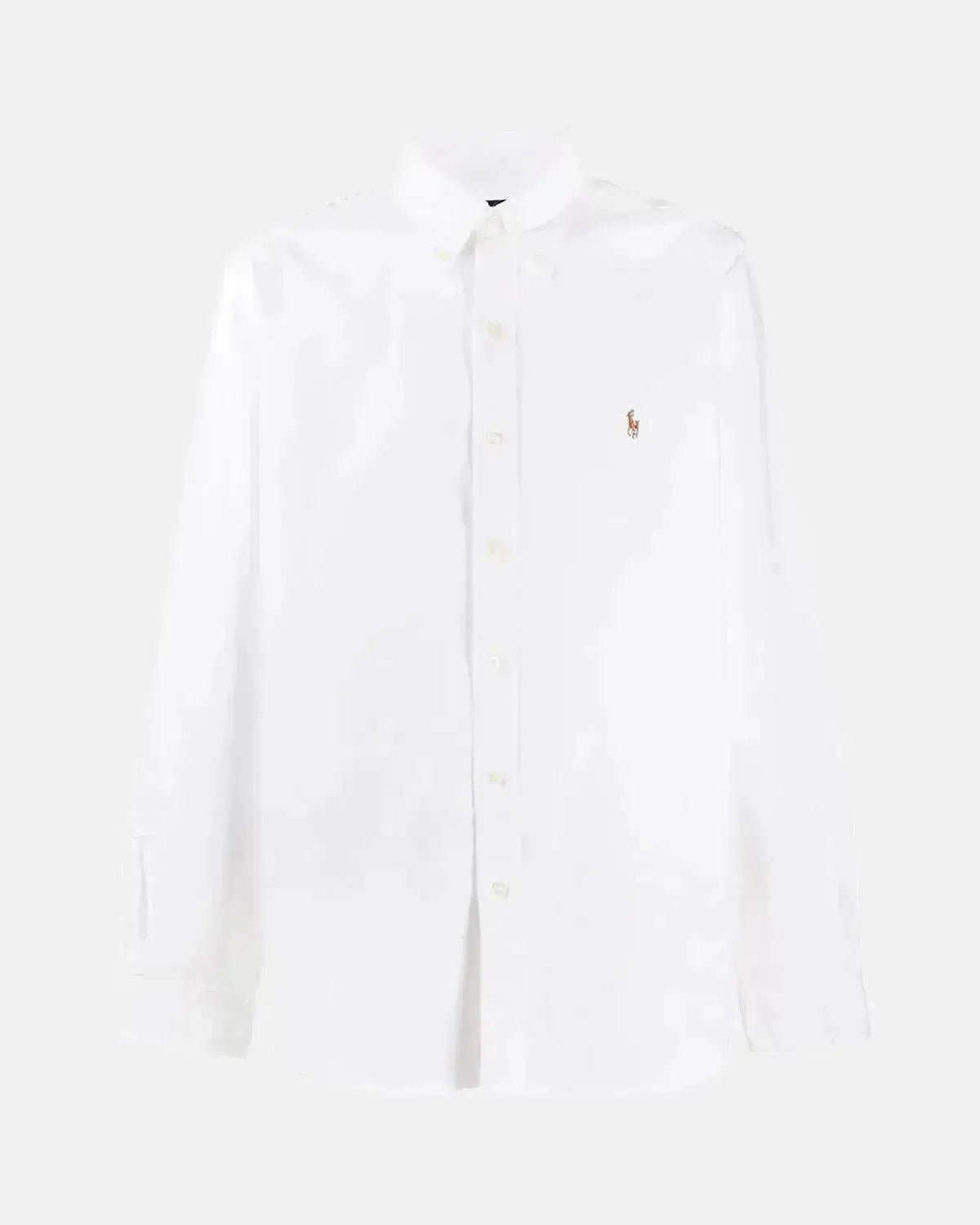 RALPH MENS LAUREN CUSTOM FIT OXFORD SHIRT WHITE – RALPH-LAUREN-710792041-001-S | Studio DOS by Designer Outlet Sales