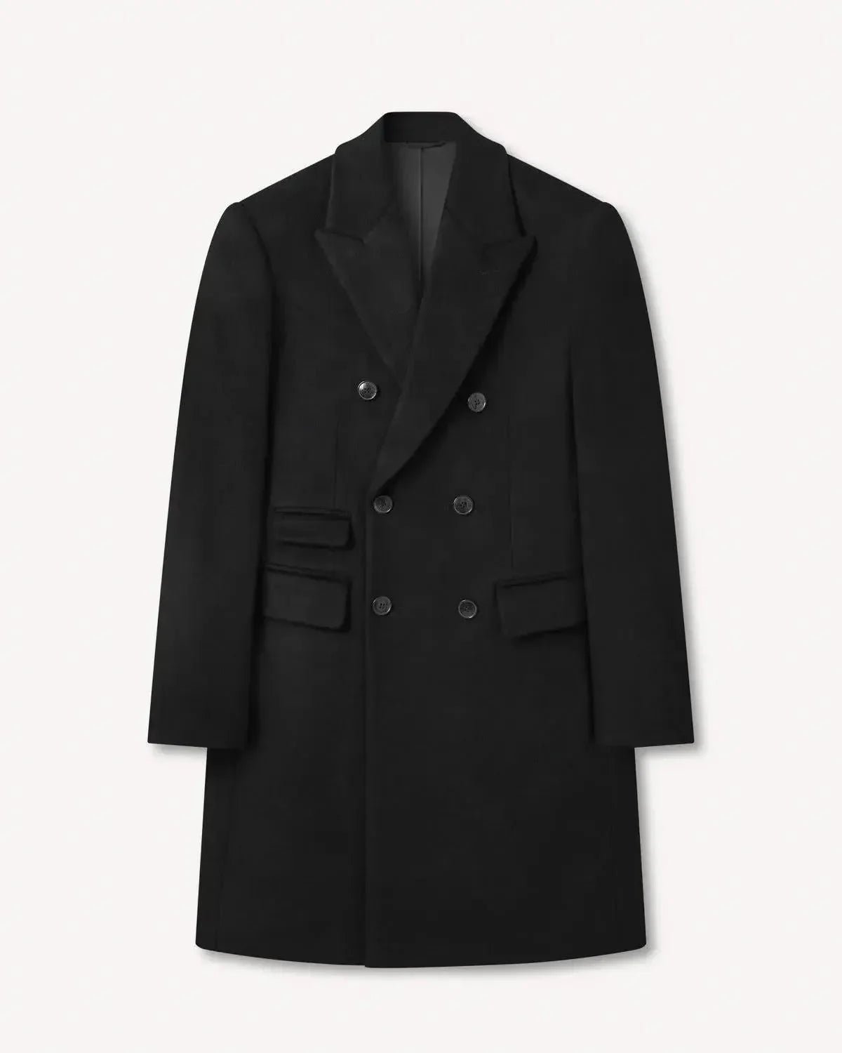 Richard James Wool Cashmere DB Overcoat Black – KIL-01038 | Studio DOS by Designer Outlet Sales