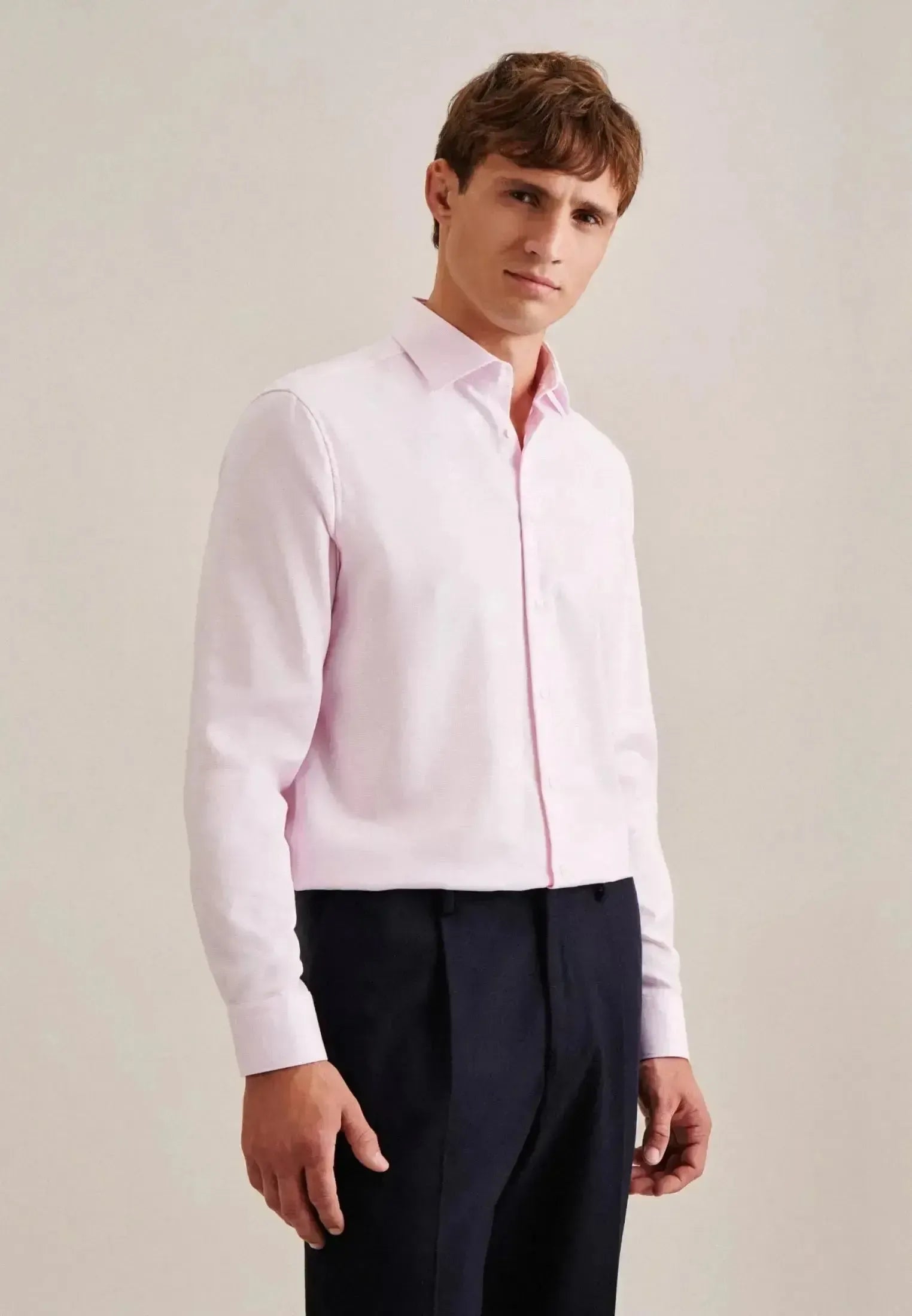 Seidensticker Mens Regular Fit No Iron New Kent Structured Business Shirt Pink – 01.141960-42-38 | Studio DOS by Designer Outlet Sales