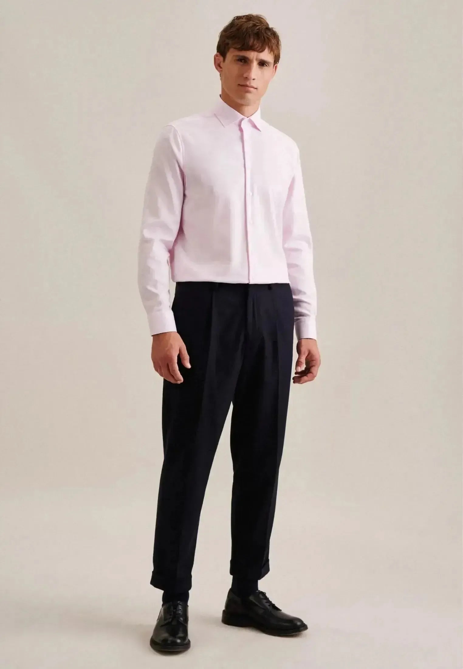 Seidensticker Mens Regular Fit No Iron New Kent Structured Business Shirt Pink – 01.141960-42-38 | Studio DOS by Designer Outlet Sales