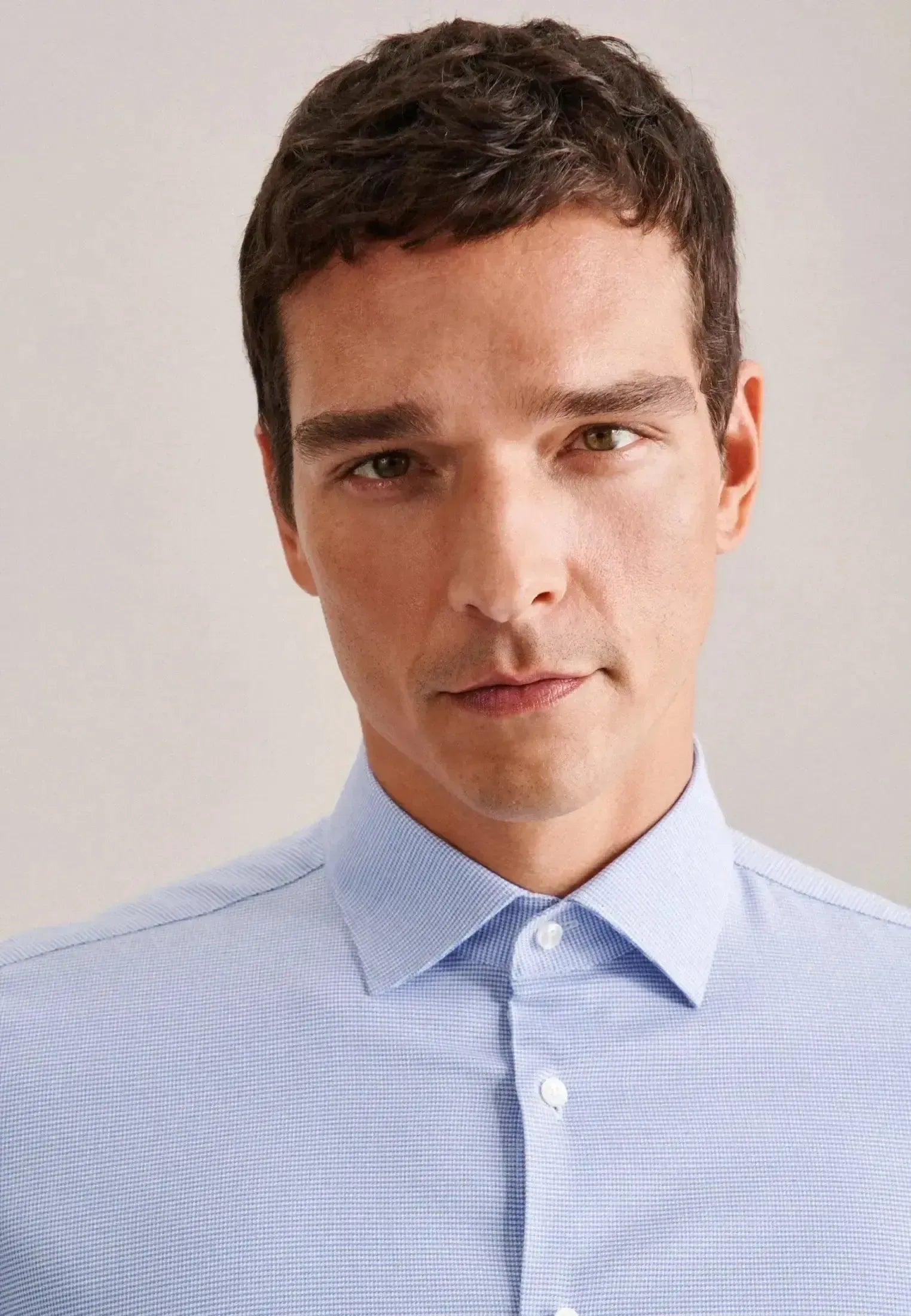 Seidensticker Mens Shaped Fit No Iron New Kent Structured Business Shirt Light Blue – 01.841960-13-37 | Studio DOS by Designer Outlet Sales