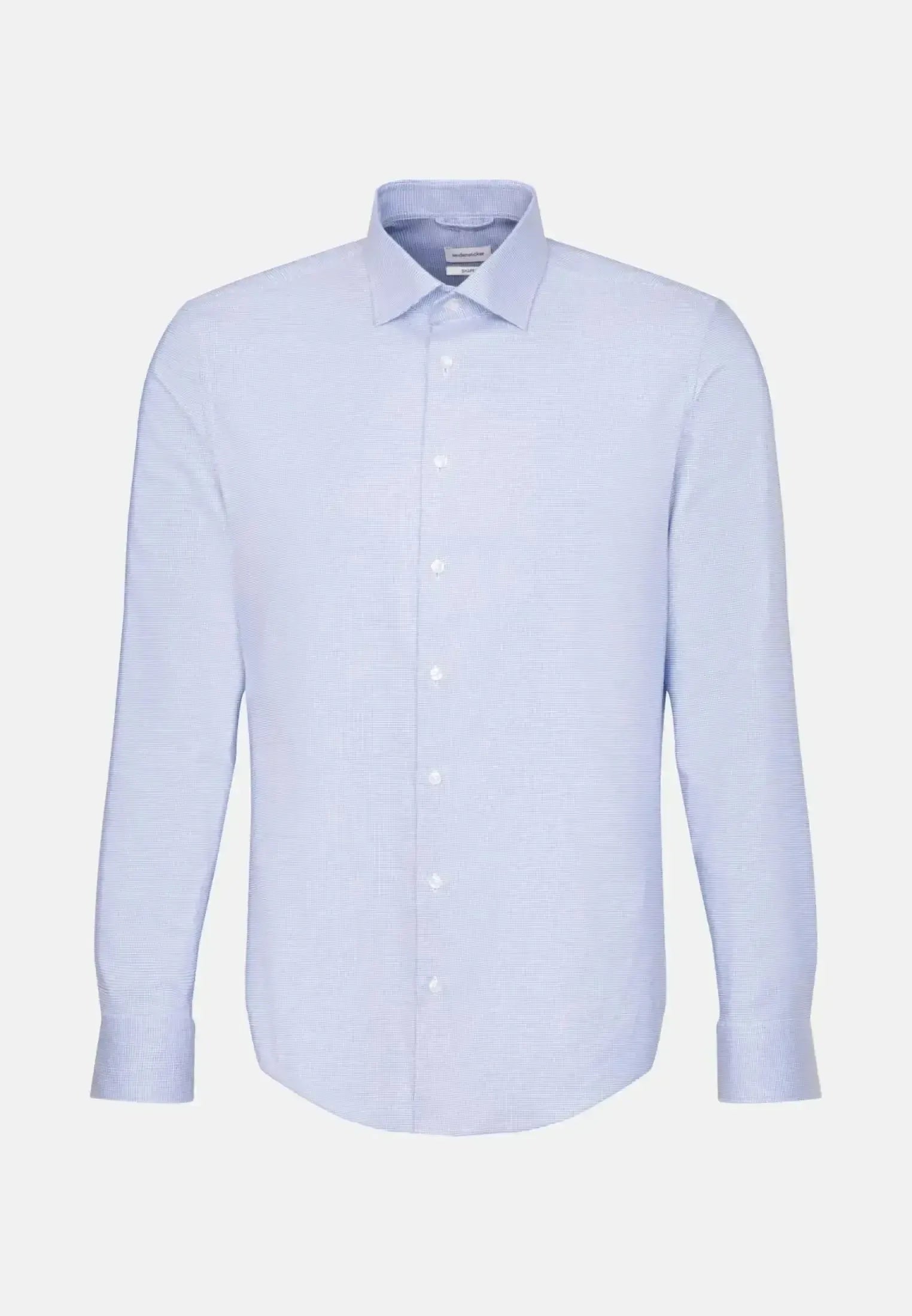 Seidensticker Mens Shaped Fit No Iron New Kent Structured Business Shirt Light Blue – 01.841960-13-37 | Studio DOS by Designer Outlet Sales