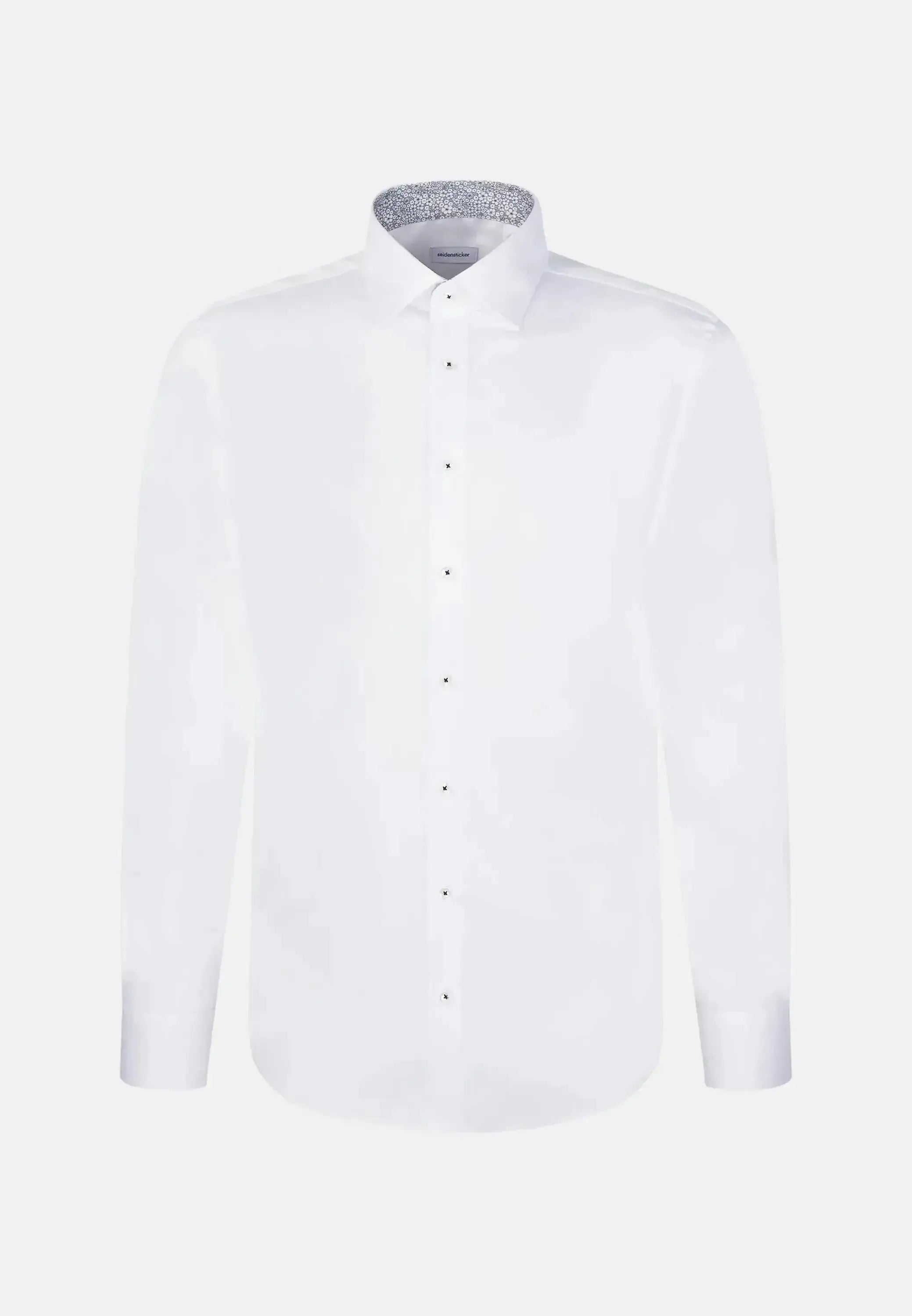 Seidensticker Mens Slim Fit Easy Iron Business Kent Contrast Patch Business Shirt White – 01.647200-01-38 | Studio DOS by Designer Outlet Sales
