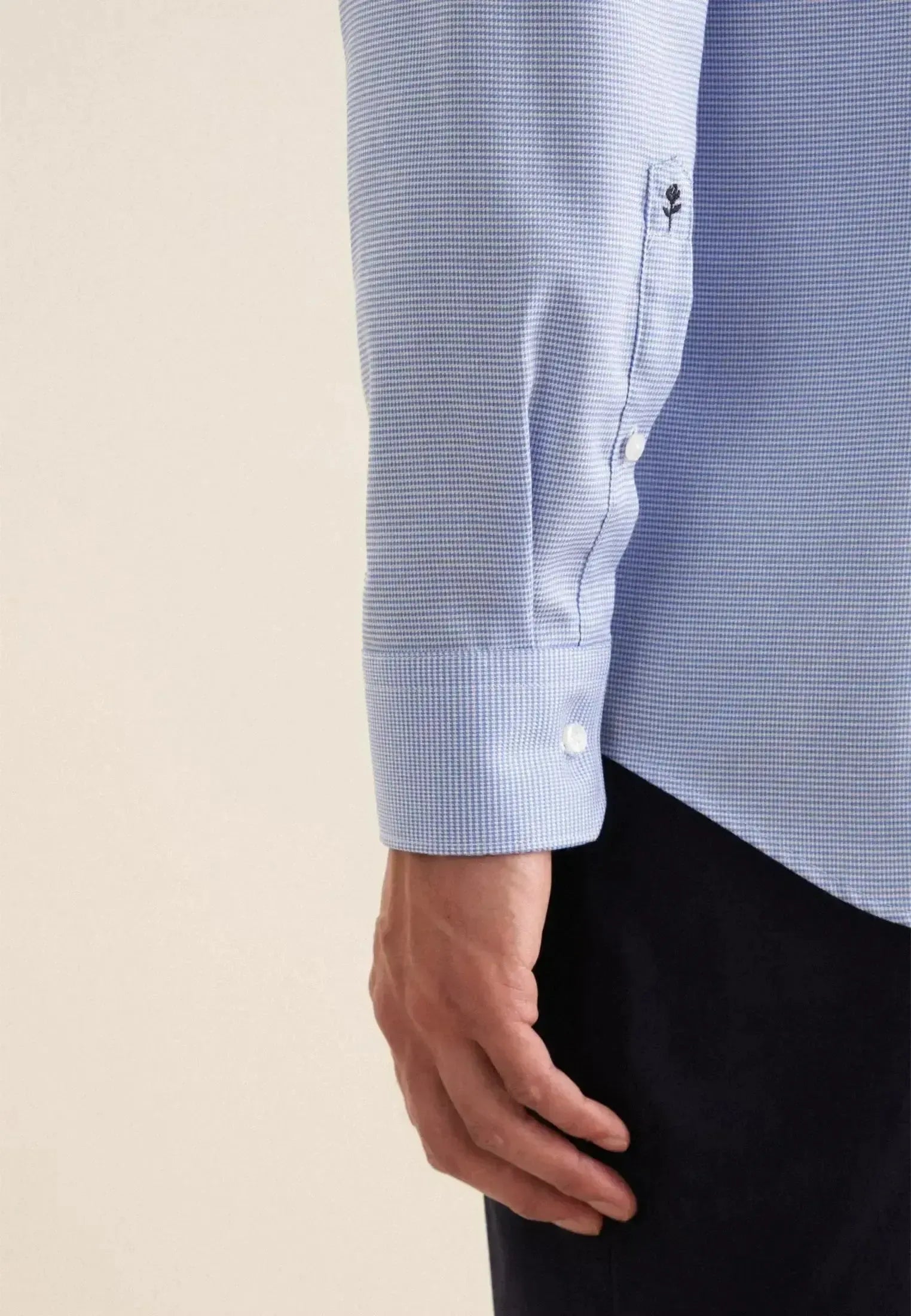 Seidensticker Mens Slim Fit No Iron New Kent Structured Business Shirt Light Blue – 01.641960-13-37 | Studio DOS by Designer Outlet Sales
