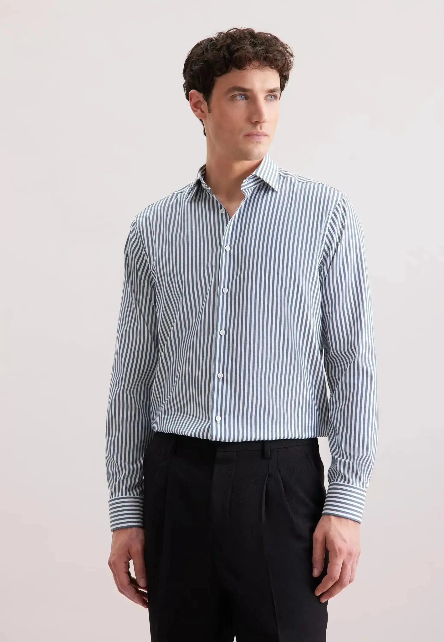Seidensticker Regular Fit No Iron New Kent Striped Business Shirt Dark Teal – 01.143550-78-38 | Studio DOS by Designer Outlet Sales