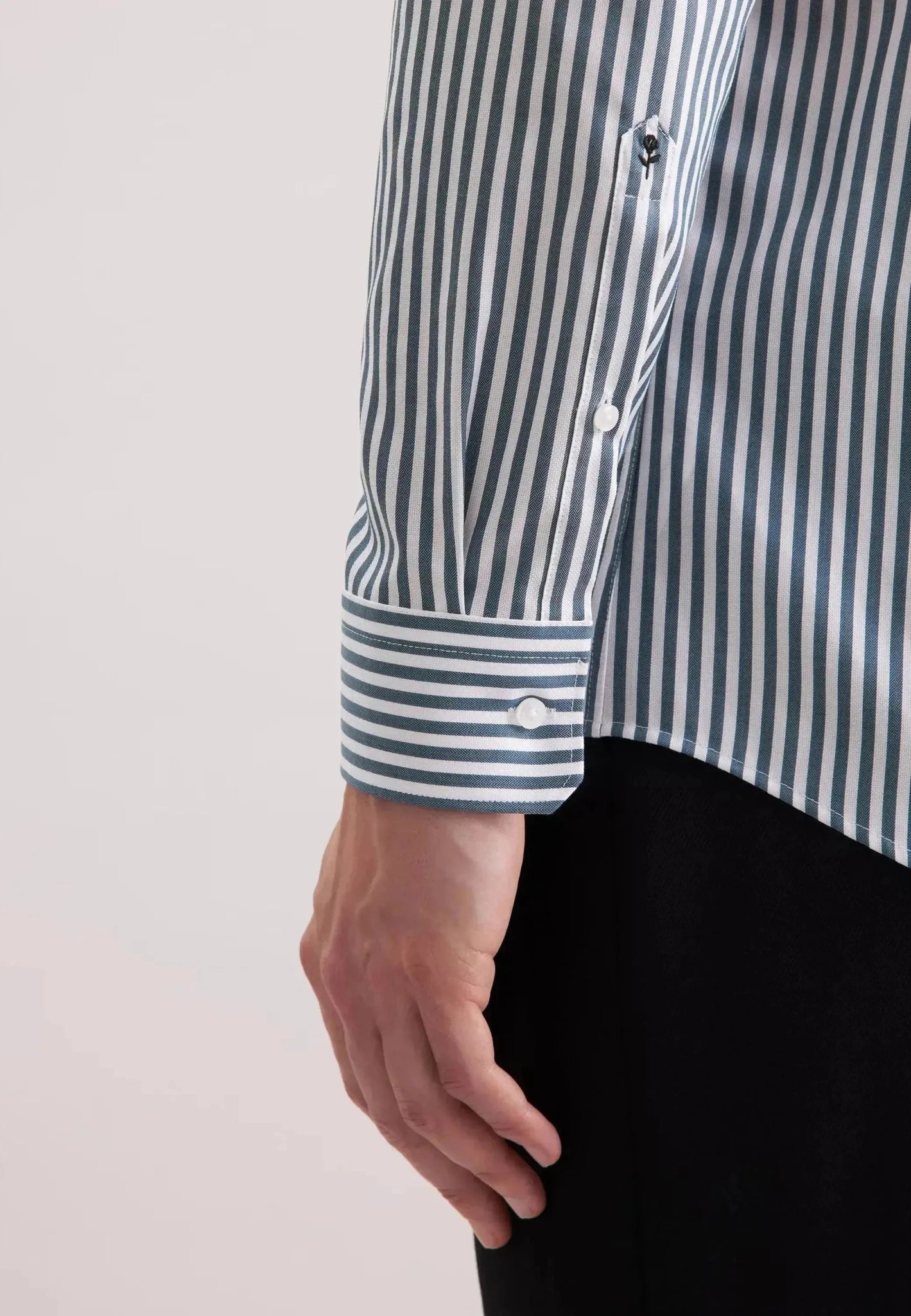 Seidensticker Regular Fit No Iron New Kent Striped Business Shirt Dark Teal – 01.143550-78-38 | Studio DOS by Designer Outlet Sales