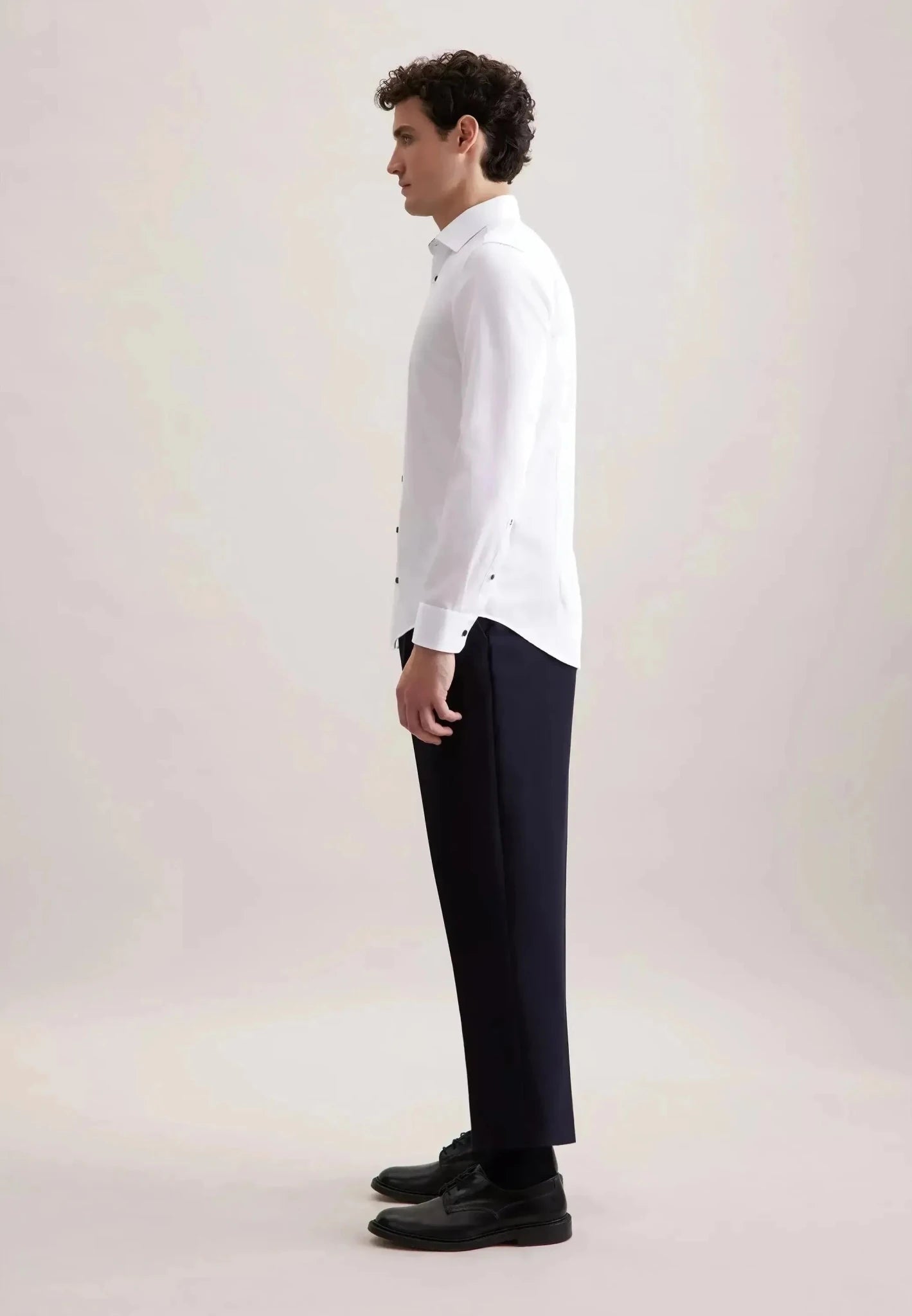 Seidensticker Slim Fit No Iron Contrast Kent Collar Business Shirt White – 01.849540-01-37 | Studio DOS by Designer Outlet Sales