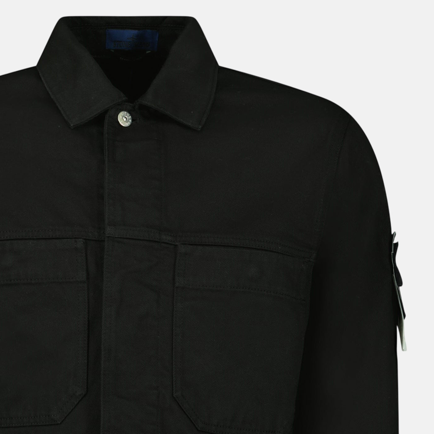 Stone Island Bull Denim - TC Coach Jacket Black – Rail 5 L | Studio DOS by Designer Outlet Sales