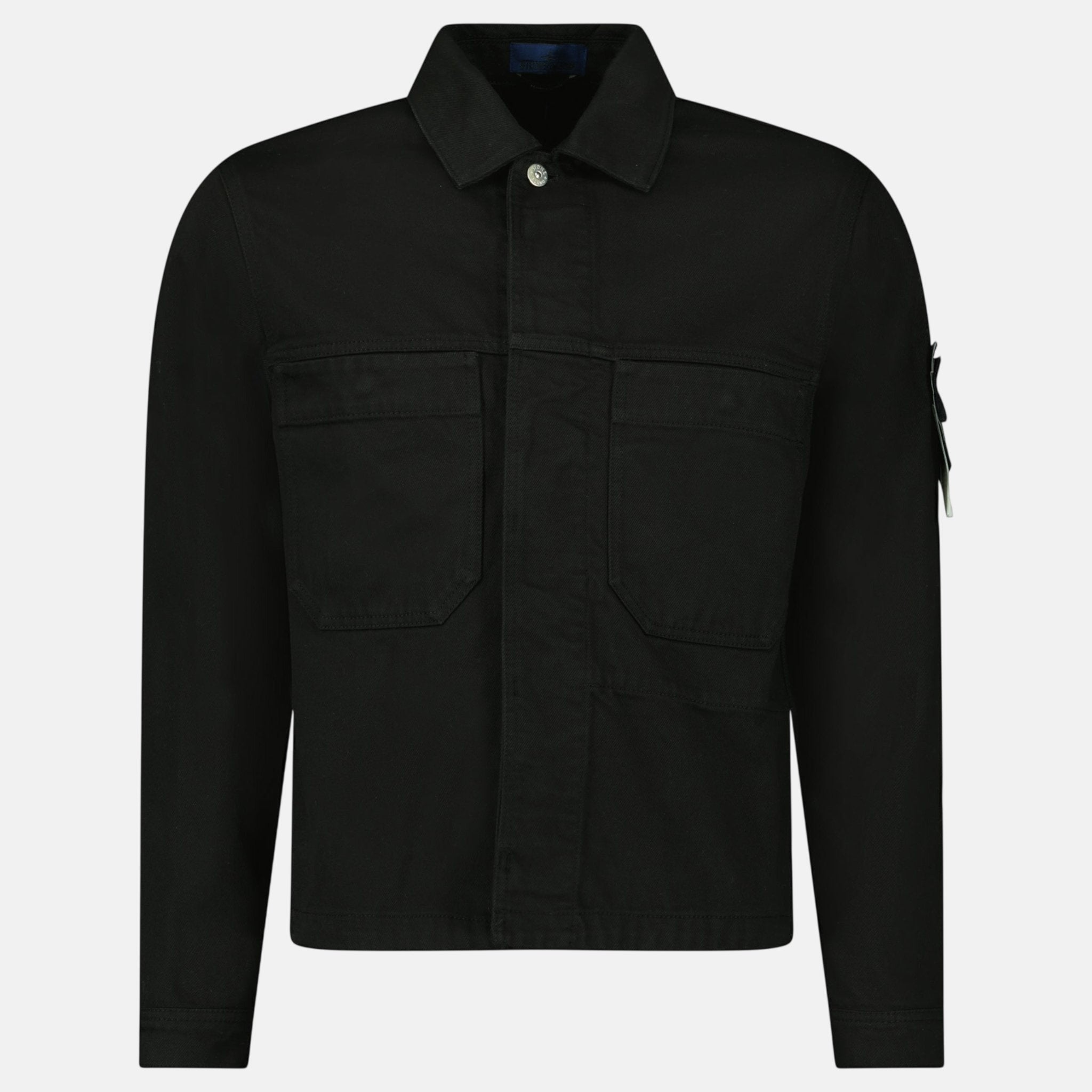 Stone Island Bull Denim - TC Coach Jacket Black – Rail 5 L | Studio DOS by Designer Outlet Sales