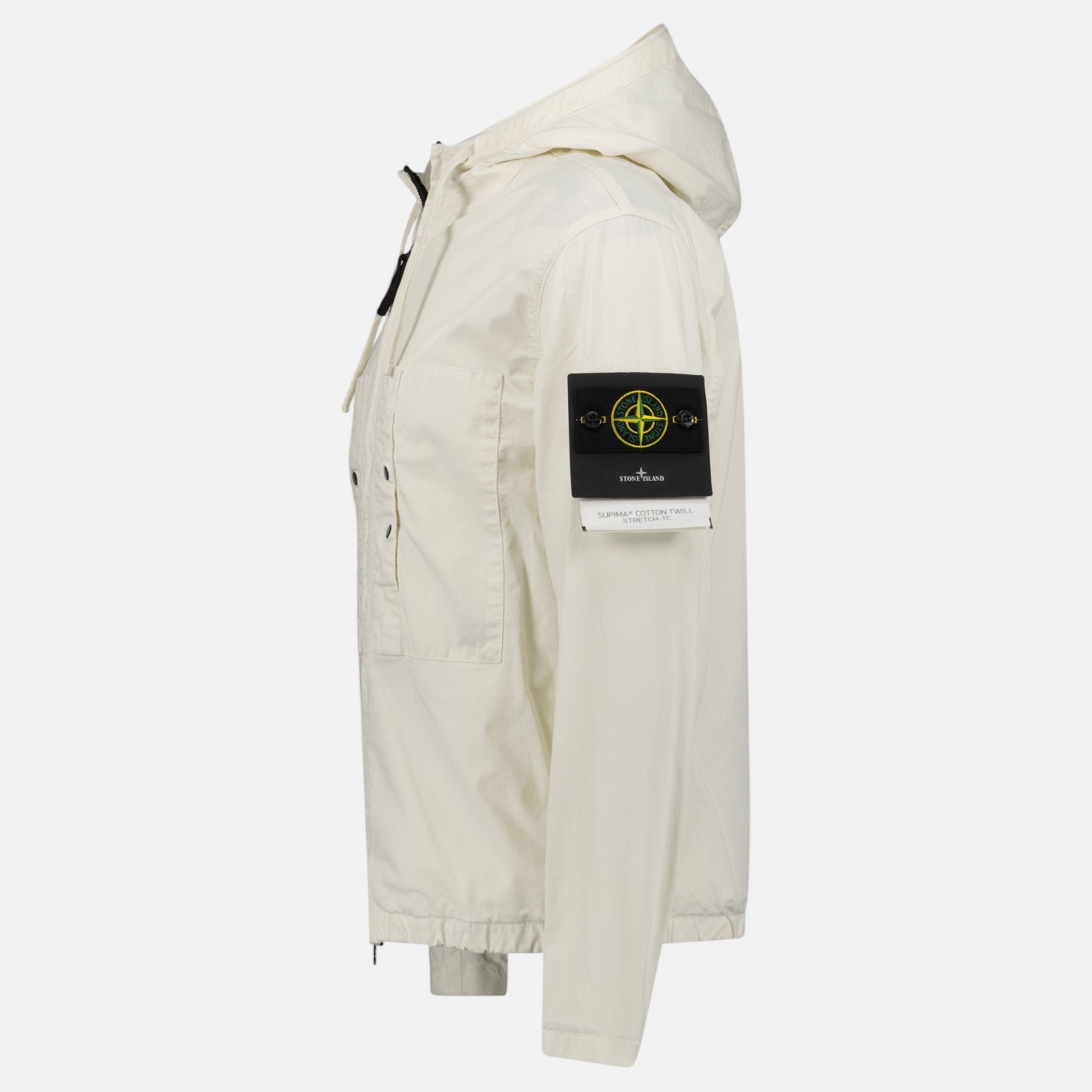 Stone Island Chest Pocket Hooded Jacket Ivory – B4 | Studio DOS by Designer Outlet Sales