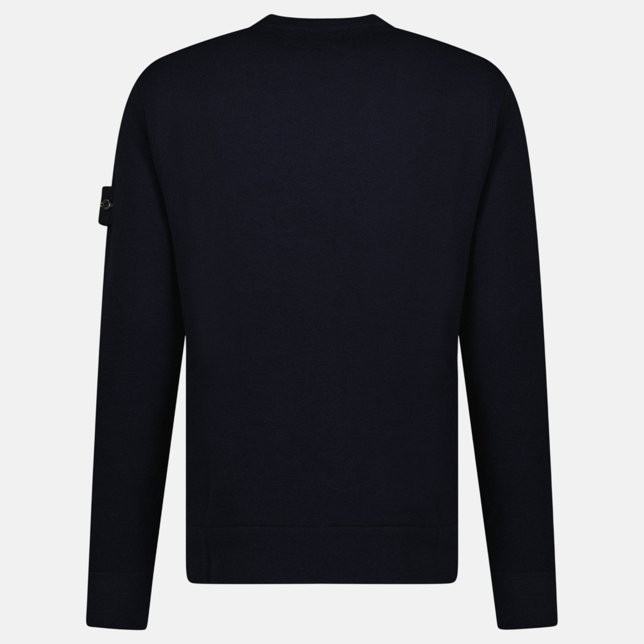 Stone Island Compass - Badge Wool Blend Jumper Navy – C52 | Studio DOS by Designer Outlet Sales