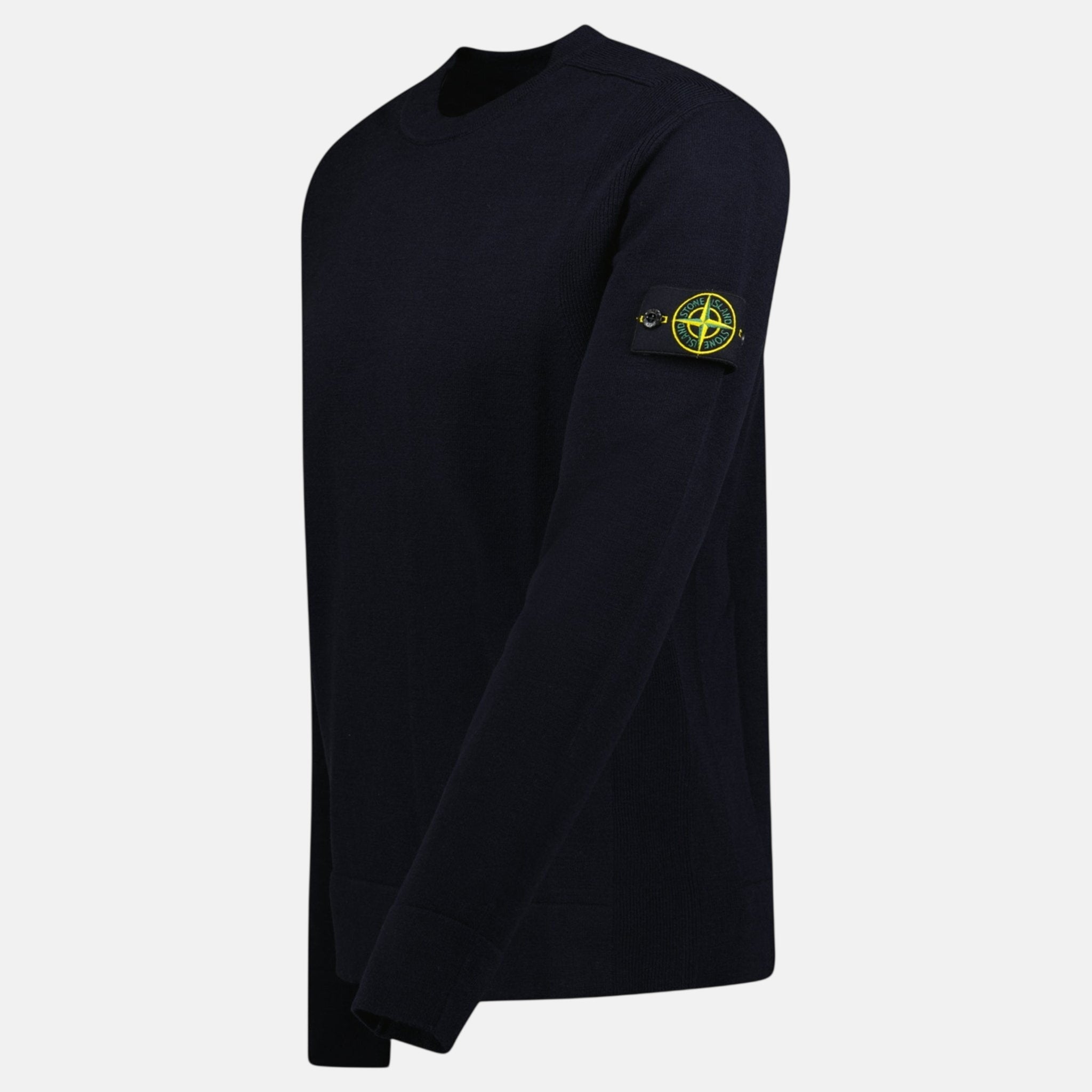 Stone Island Compass - Badge Wool Blend Jumper Navy – C52 | Studio DOS by Designer Outlet Sales