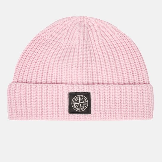 Stone Island Compass Patch Beanie Pink – Hat Box 1 | Studio DOS by Designer Outlet Sales