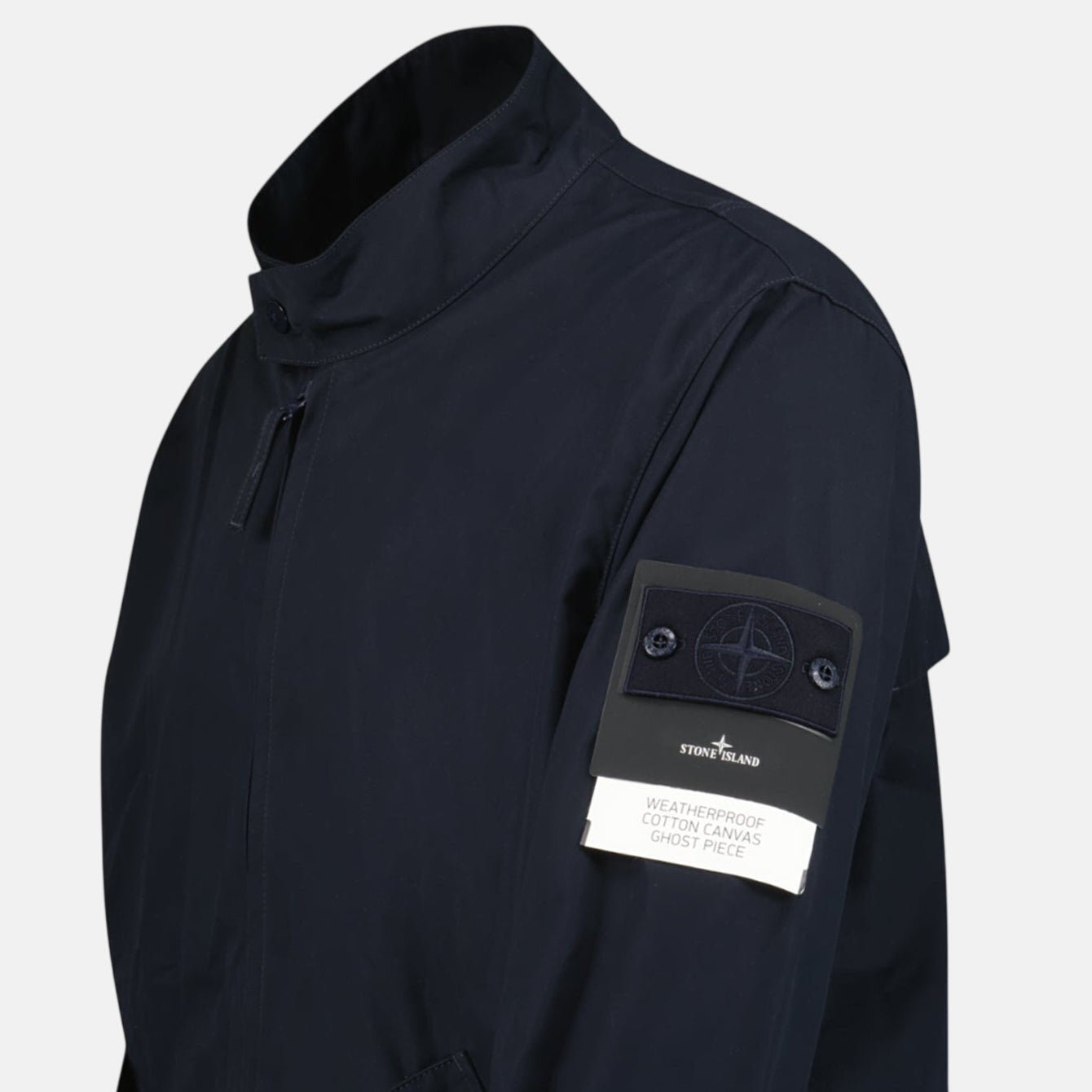 Stone Island Ghost Series Weatherproof Cotton Canvas Jacket Navy – B4 | Studio DOS by Designer Outlet Sales