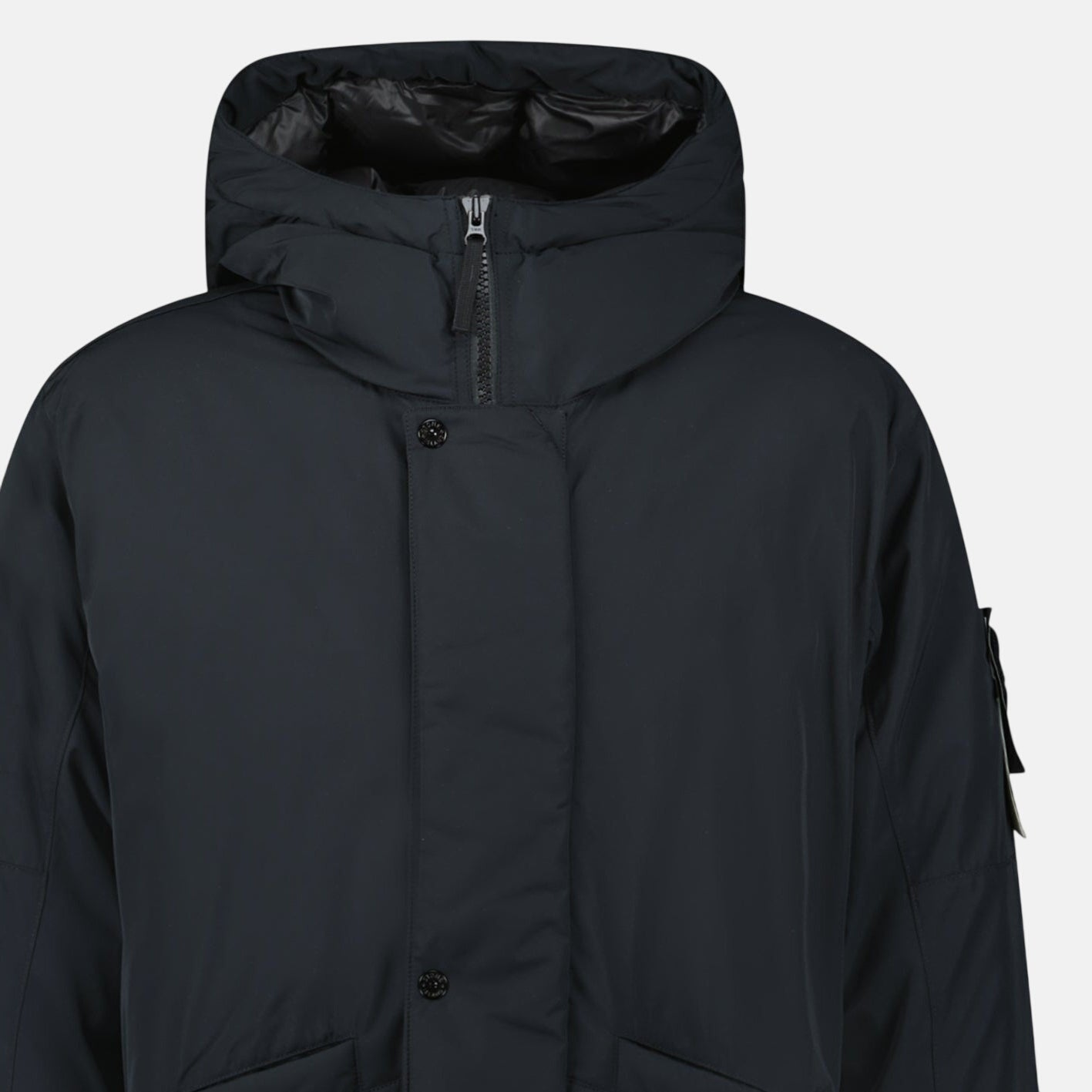 Stone Island Micro Twill Long Parka Black – Rail 5 U | Studio DOS by Designer Outlet Sales