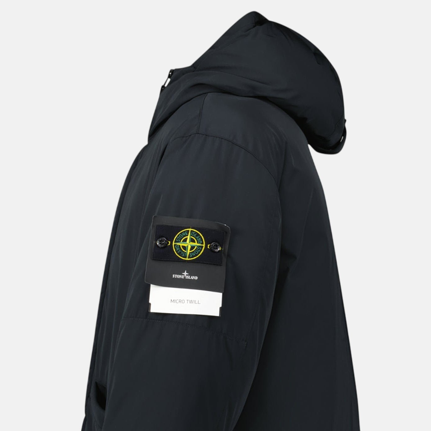 Stone Island Micro Twill Long Parka Black – Rail 5 U | Studio DOS by Designer Outlet Sales