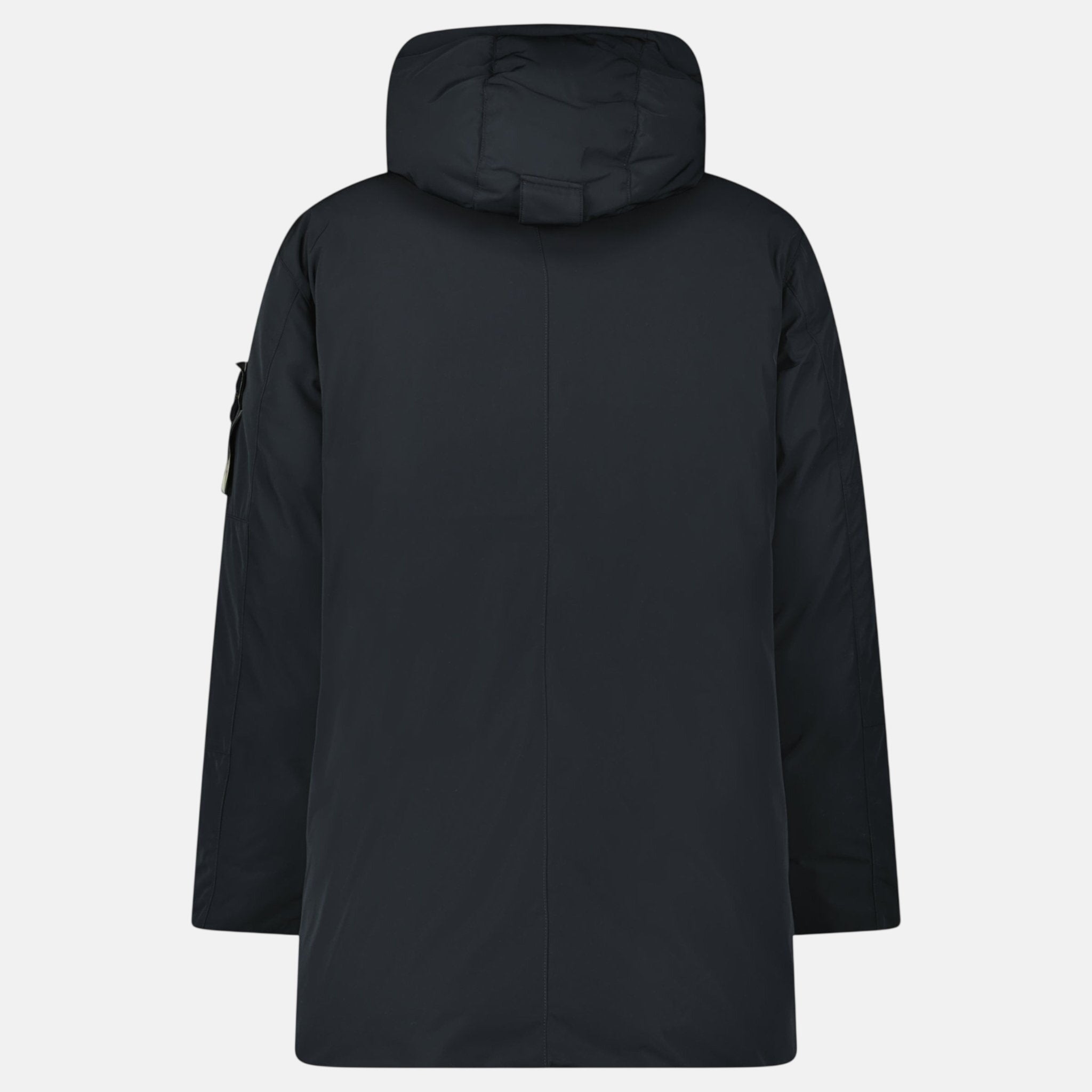Stone Island Micro Twill Long Parka Black – Rail 5 U | Studio DOS by Designer Outlet Sales