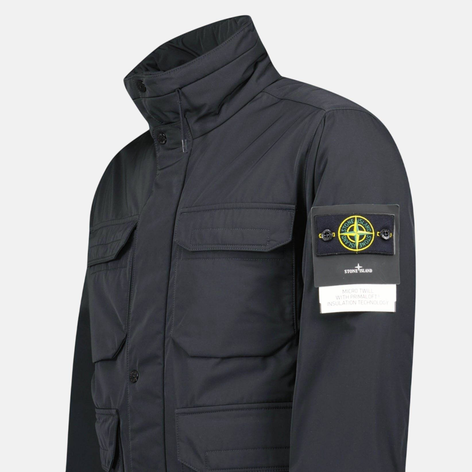 Stone Island Micro - Twill Primaloft Field Jacket Black – Rail 5 U | Studio DOS by Designer Outlet Sales