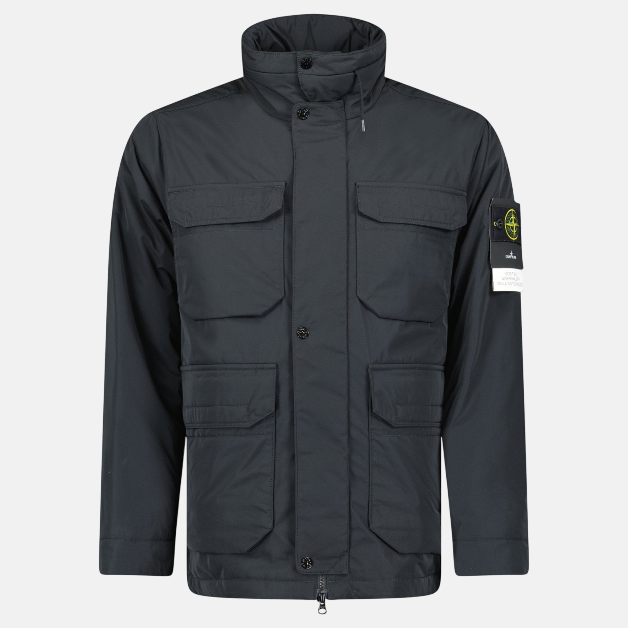 Stone Island Micro - Twill Primaloft Field Jacket Black – Rail 5 U | Studio DOS by Designer Outlet Sales