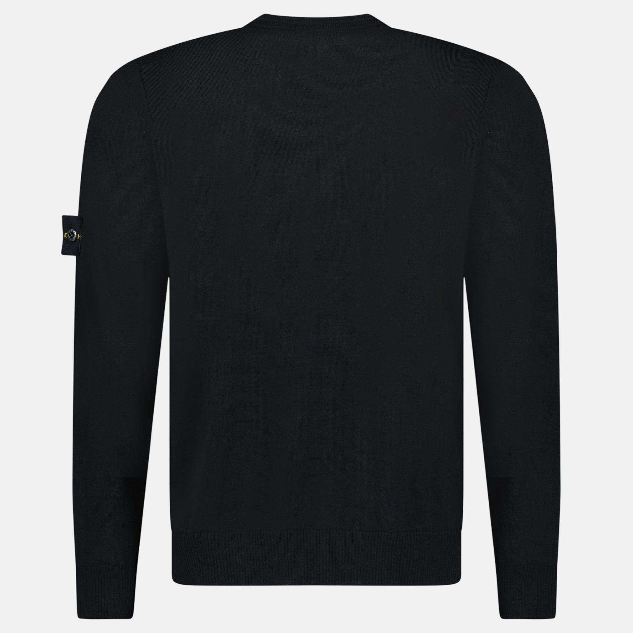 Stone Island Pure Light Wool Crewneck Black – O20 | Studio DOS by Designer Outlet Sales