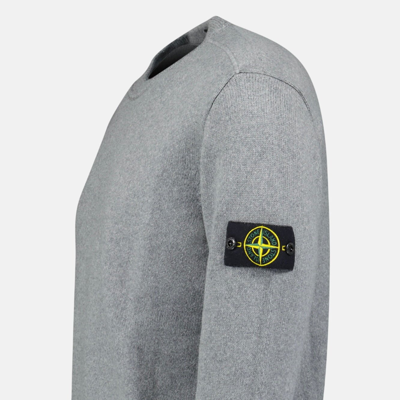 Stone Island Thick Knitted Compass - Badge Sweater Grey – F1 | Studio DOS by Designer Outlet Sales